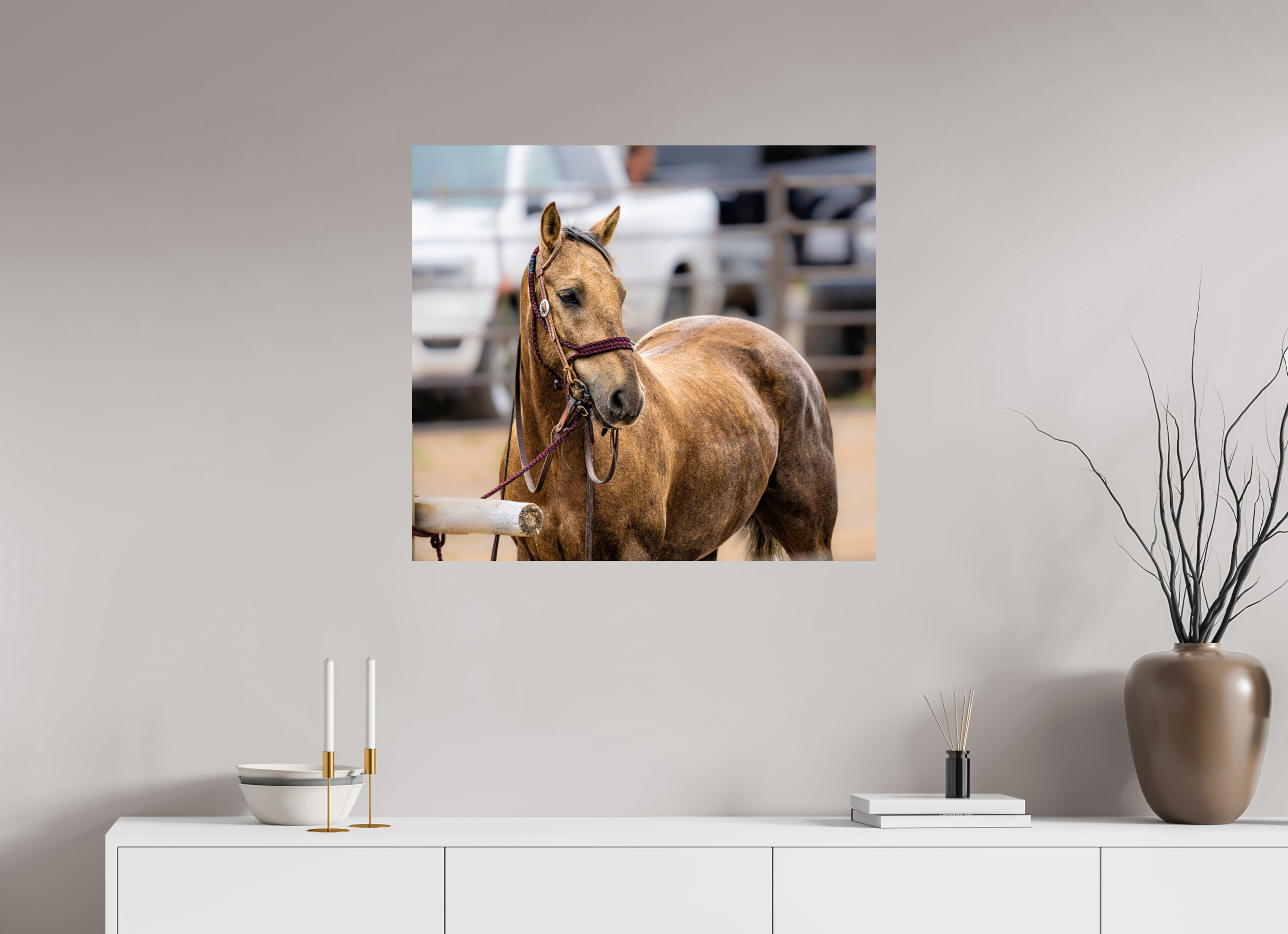 31.2 x 28″, METAL Pack Horse Portrait 3