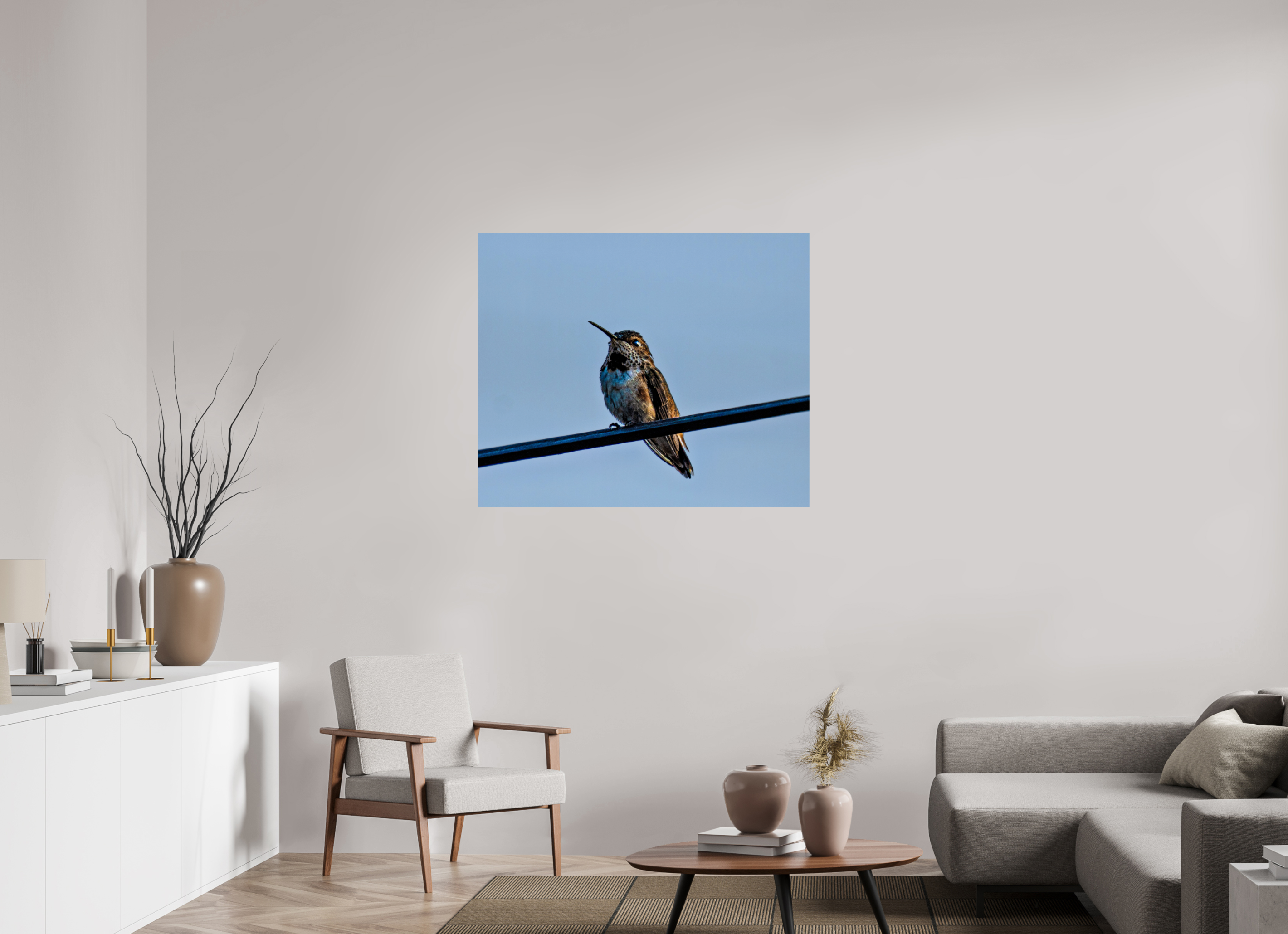 42.3 x 35″, PHOTO PAPER Hummingbird