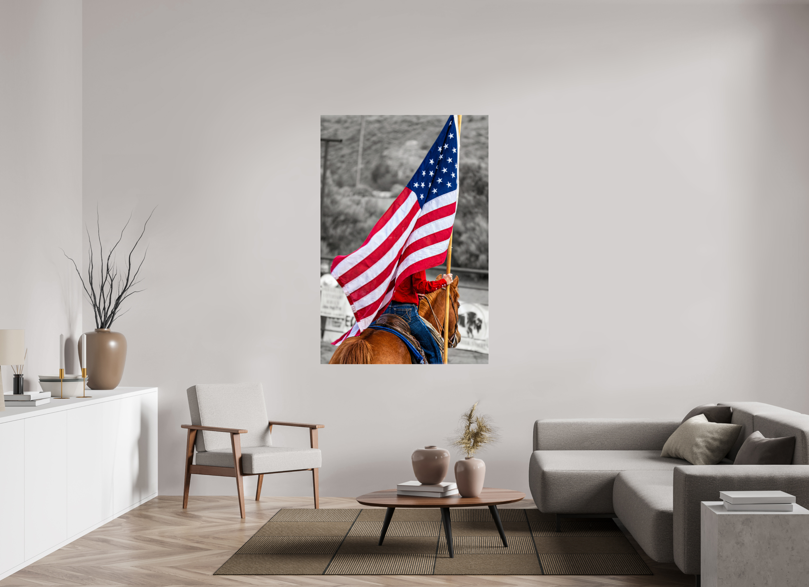 43 x 63.7″, ACRYLIC America 250 Flag Rider 9