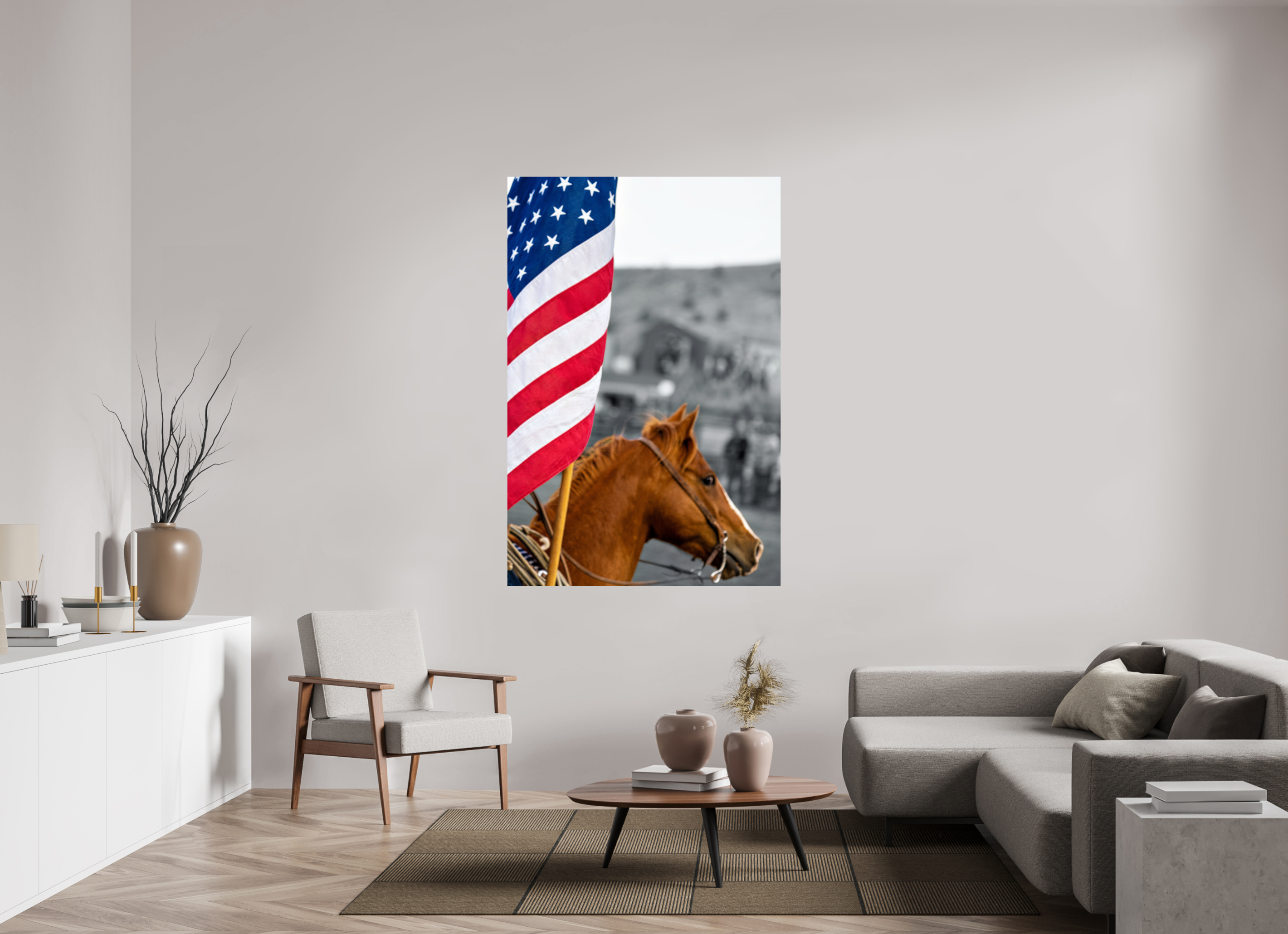 44 x 66″, PHOTO PAPER America 250 Flag Rider 4