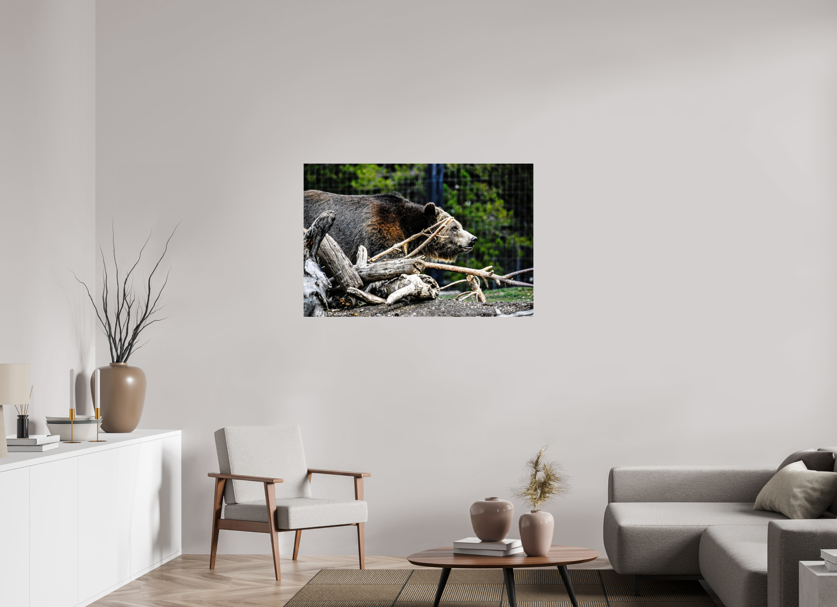 45 x 30″, METAL Bear