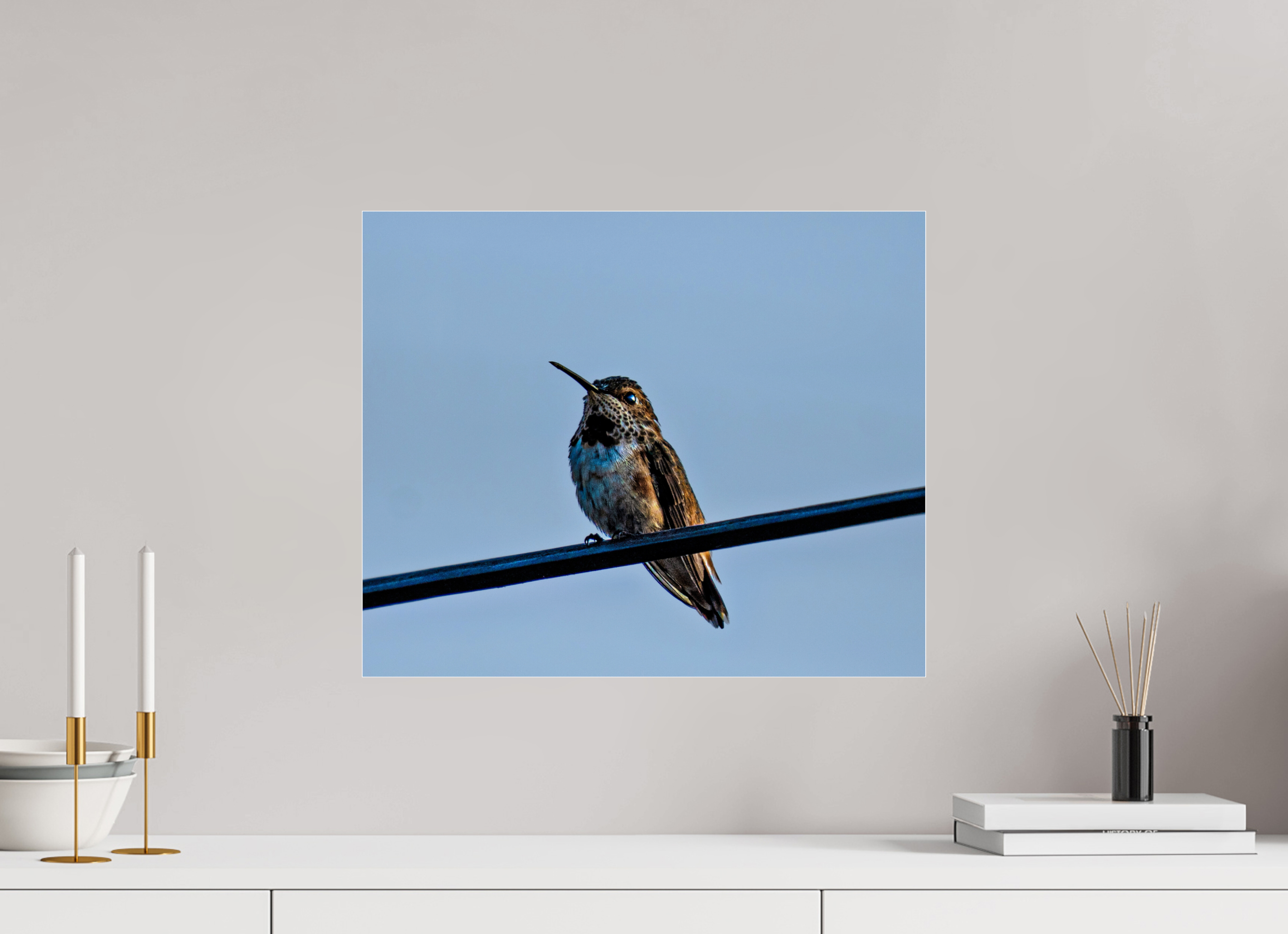 19.3 x 16″, ACRYLIC Hummingbird