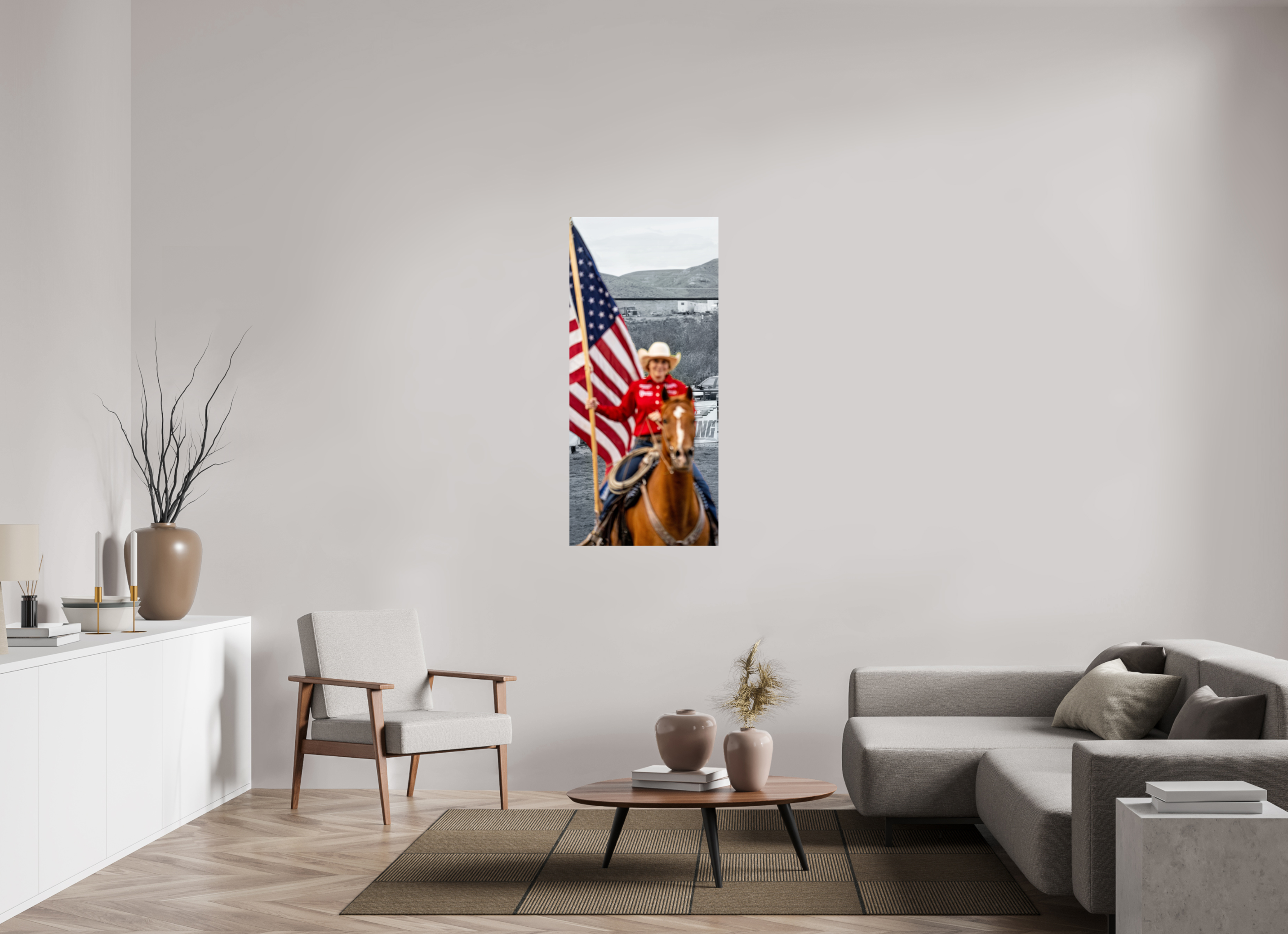 24 x 53″, PHOTO PAPER America 250 Flag Rider 3