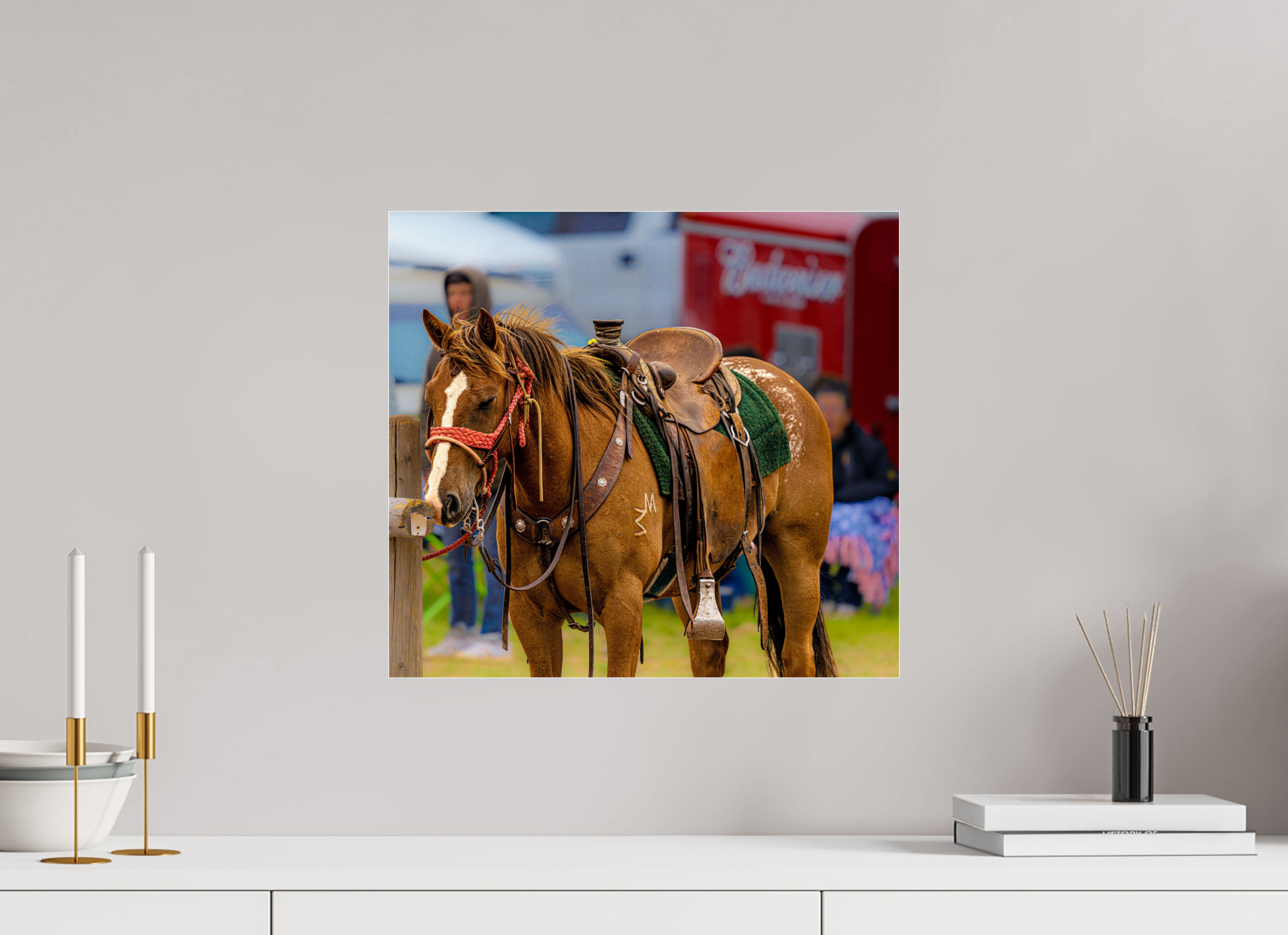 17.5 x 16″, ACRYLIC Pack Horse Portrait 18 Web Exclusive