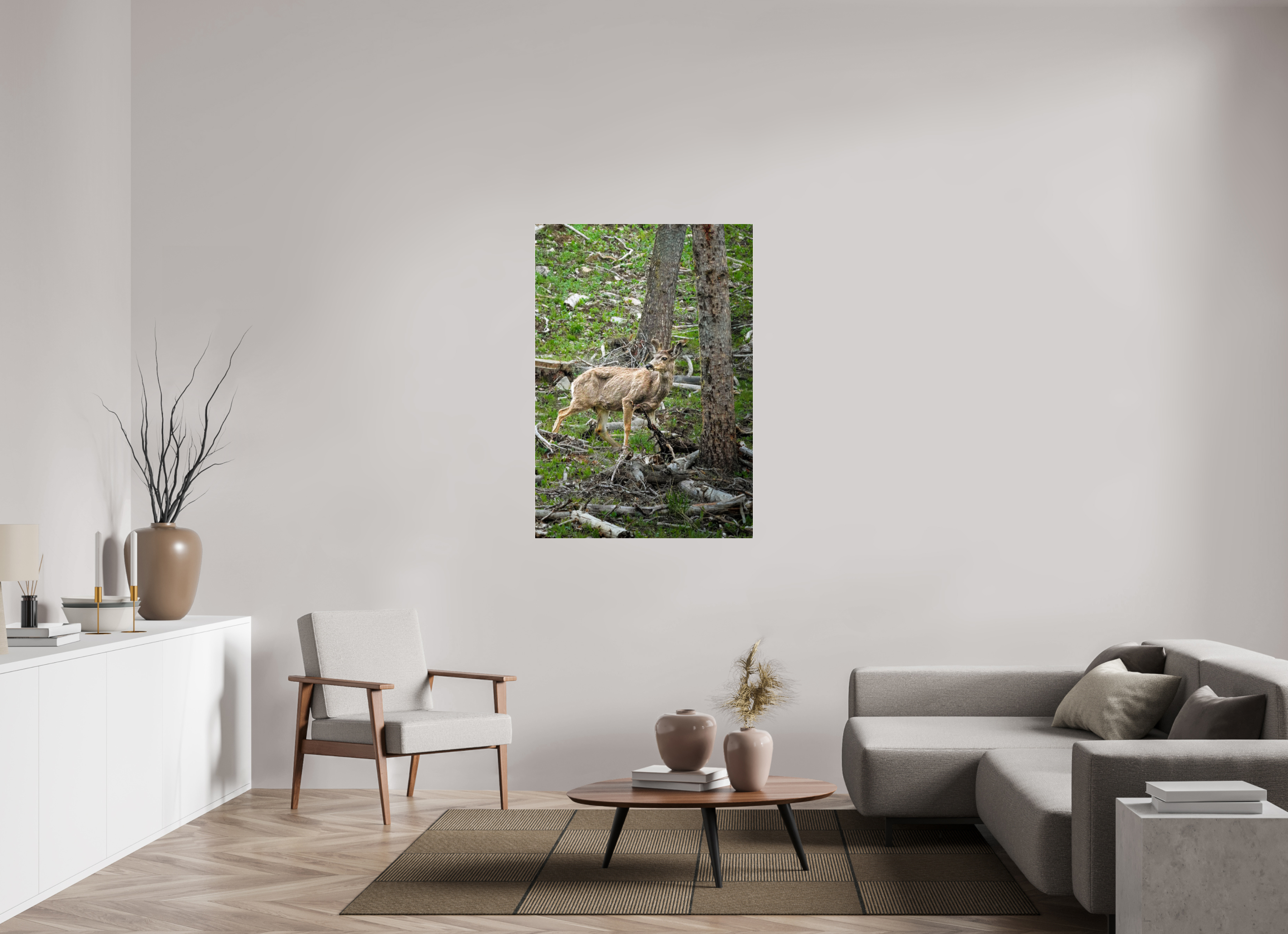 35 x 50.5″, ACRYLIC Deer