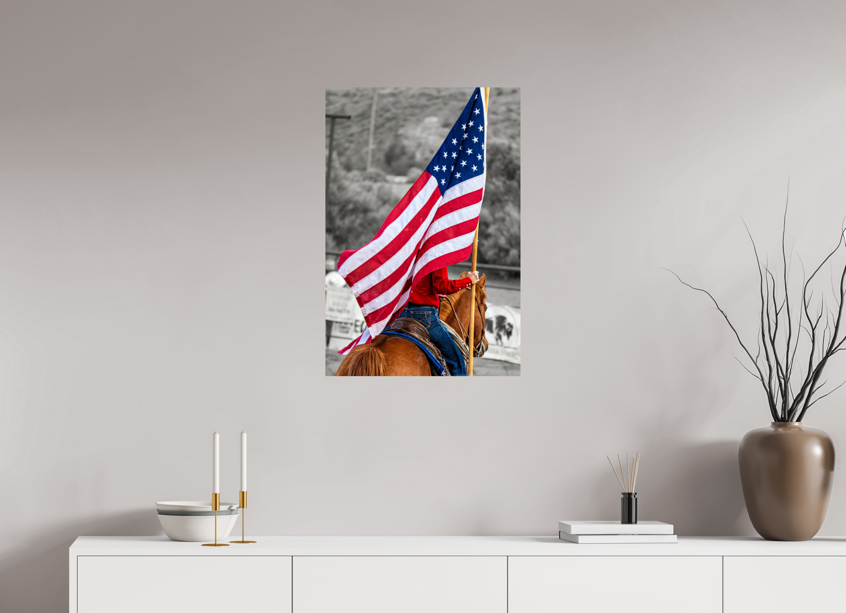 20 x 29.6″, METAL America 250 Flag Rider 9