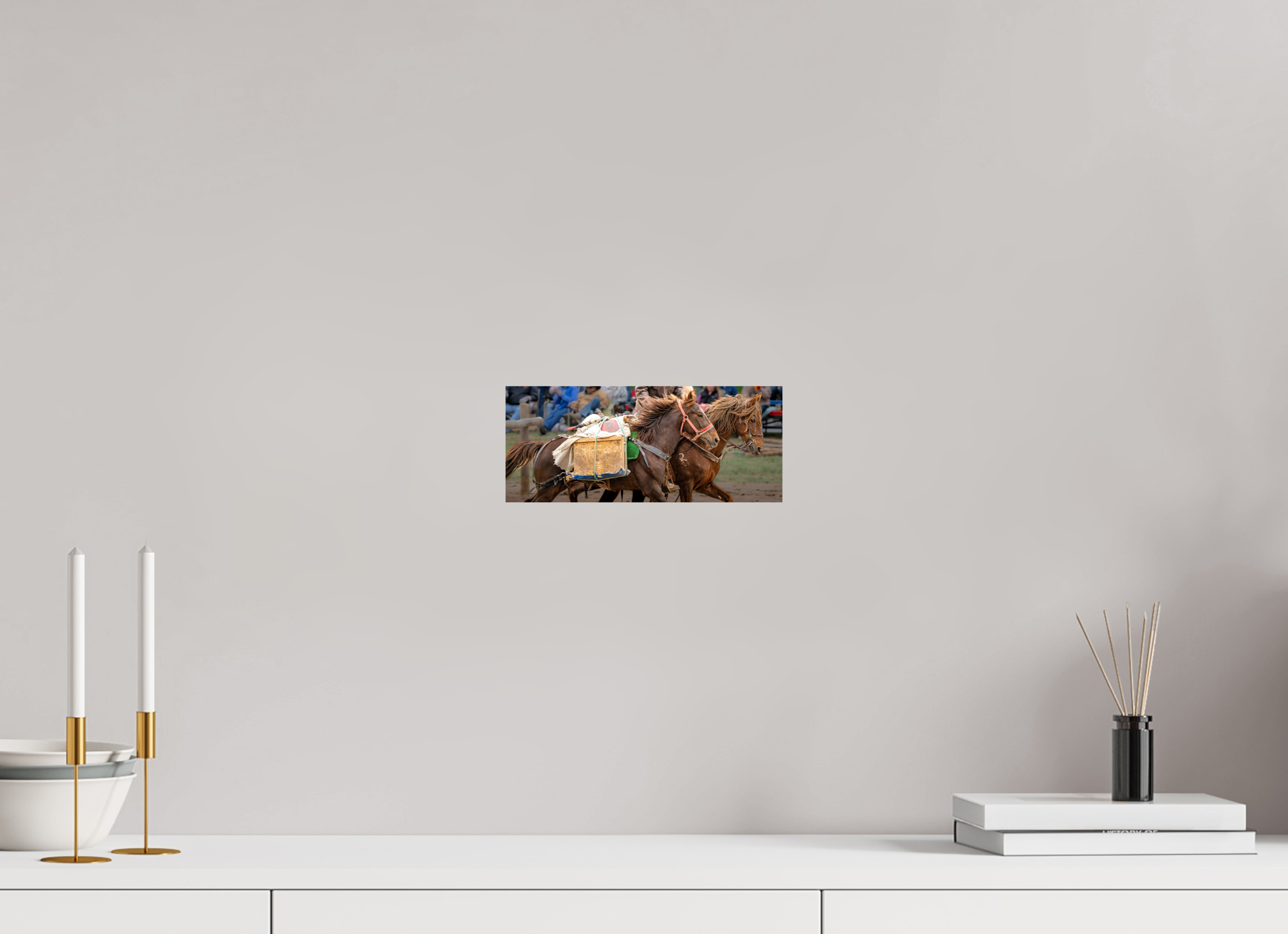 9.6 x 4″, METAL Pack Horses in Action