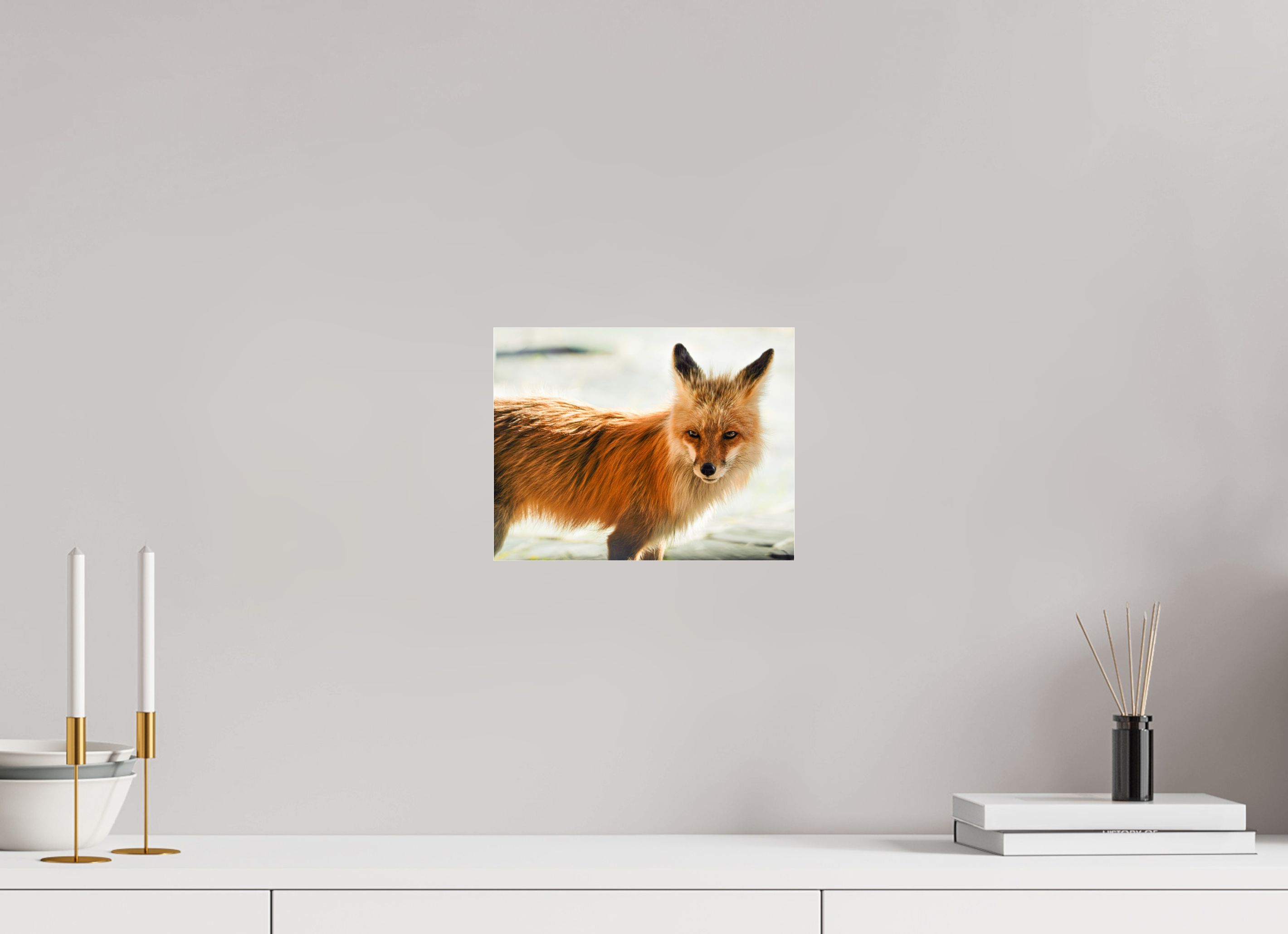 10.3 x 8″, ACRYLIC Fox