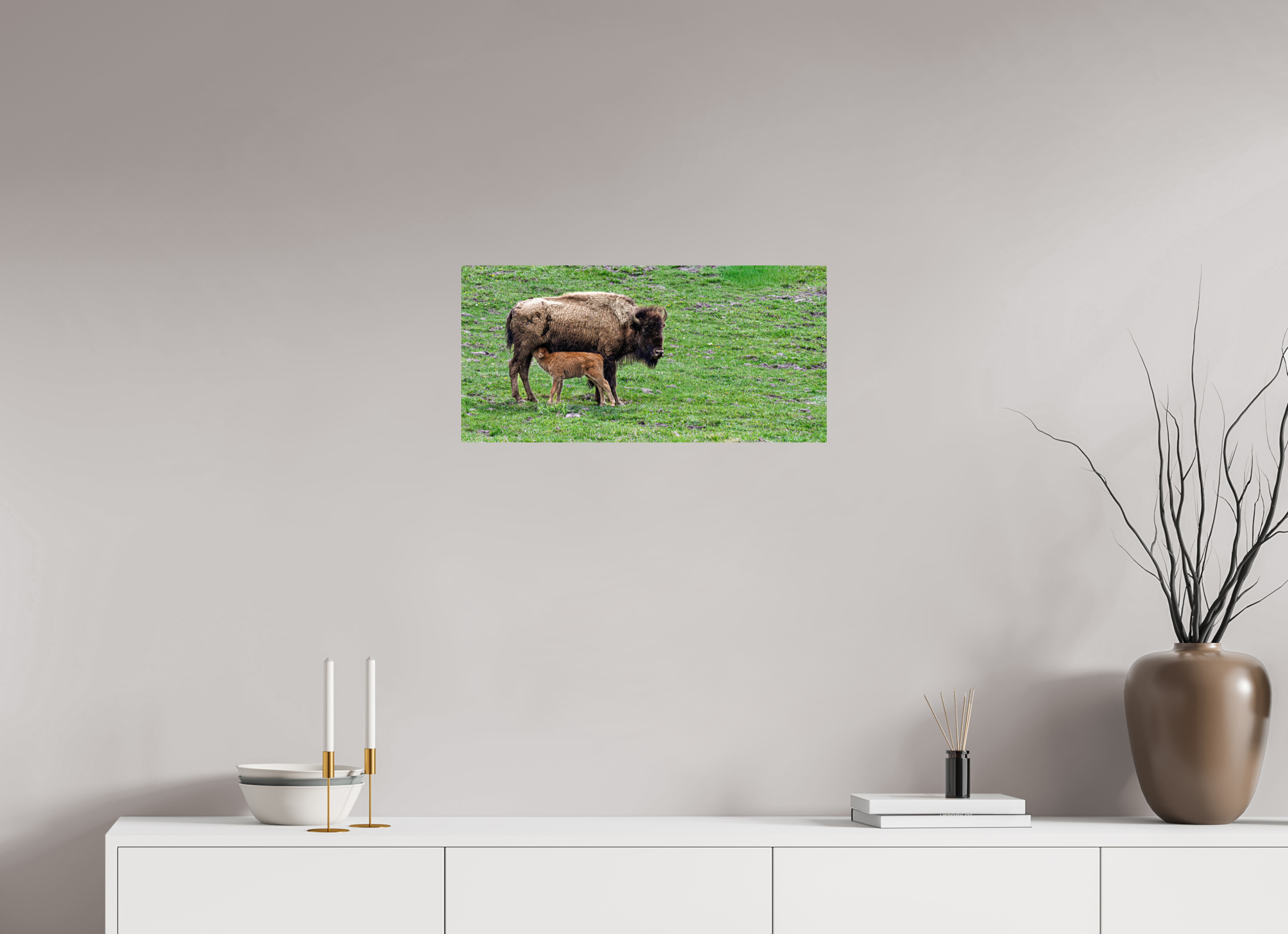 24.8 x 12″, PHOTO PAPER Red Dog Nursing