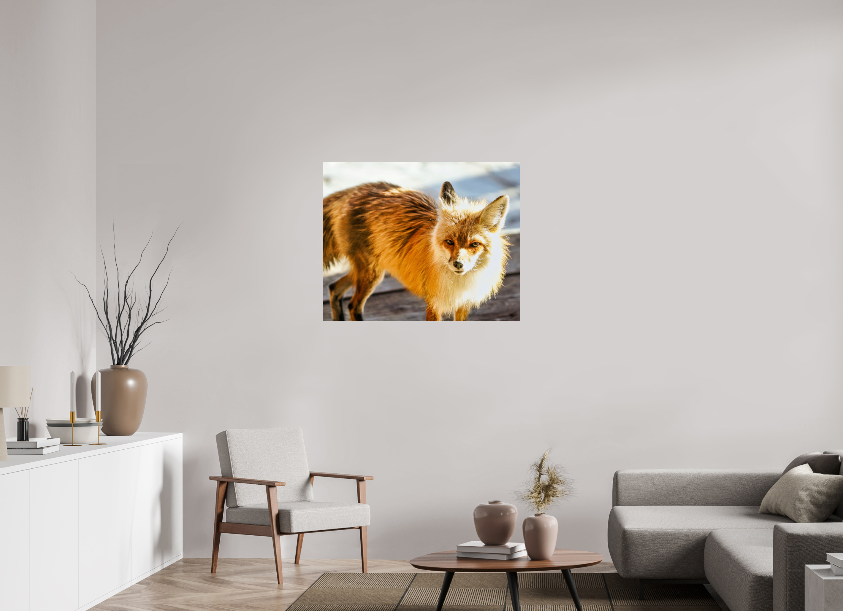 38.3 x 31″, ACRYLIC Fox