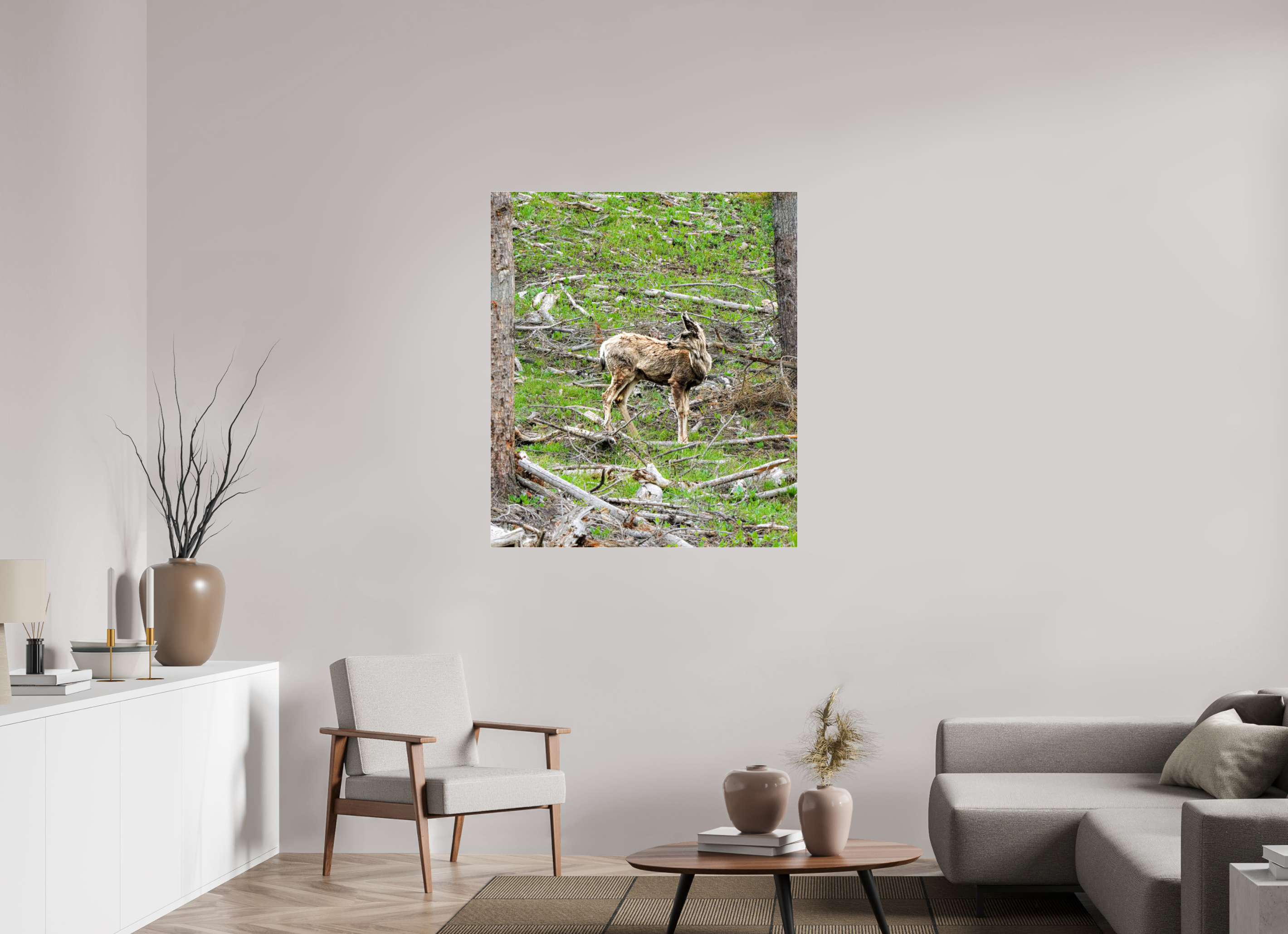 39 x 45.3″, ACRYLIC Deer