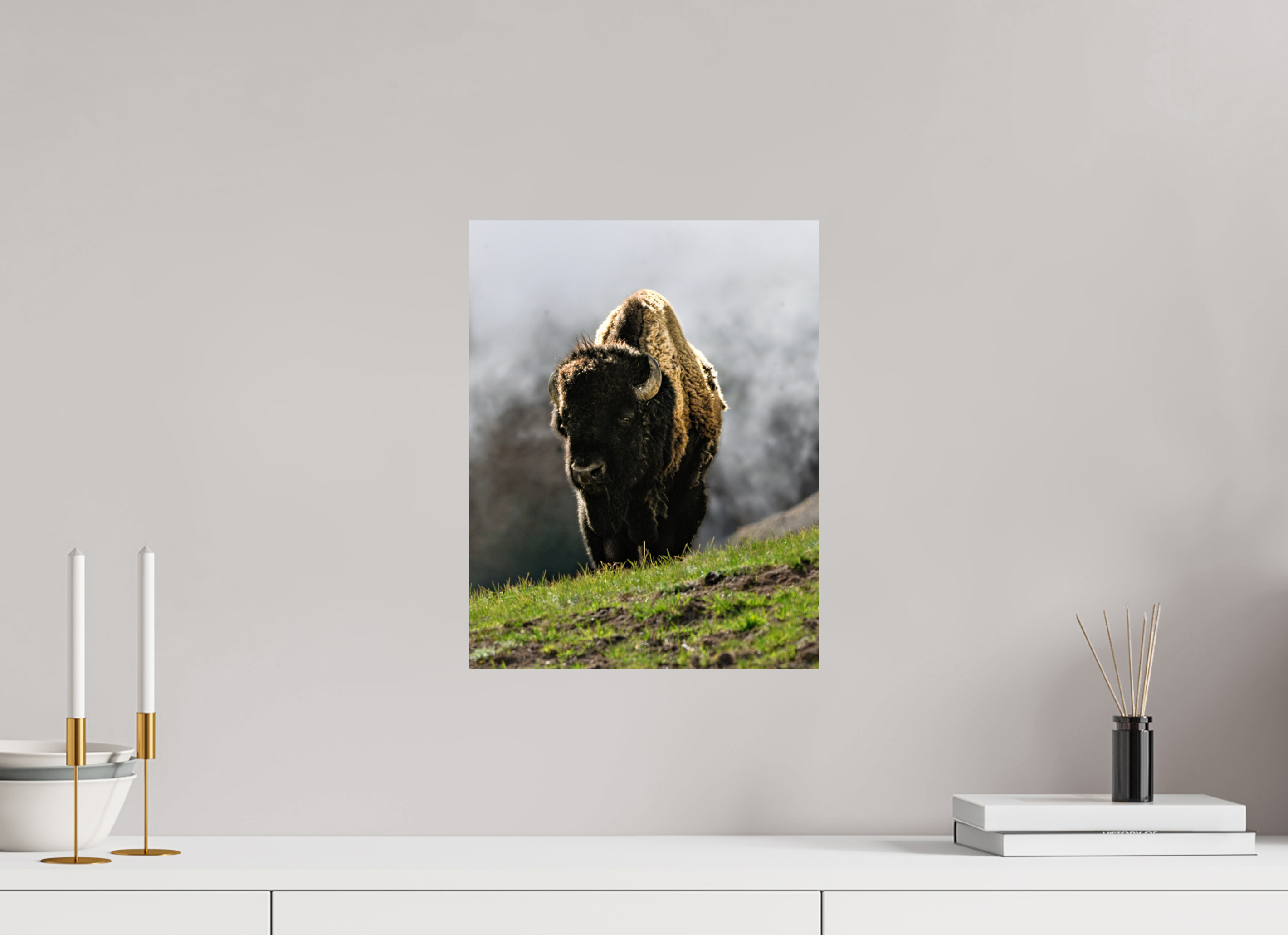 12 x 15.4″, METAL Bison