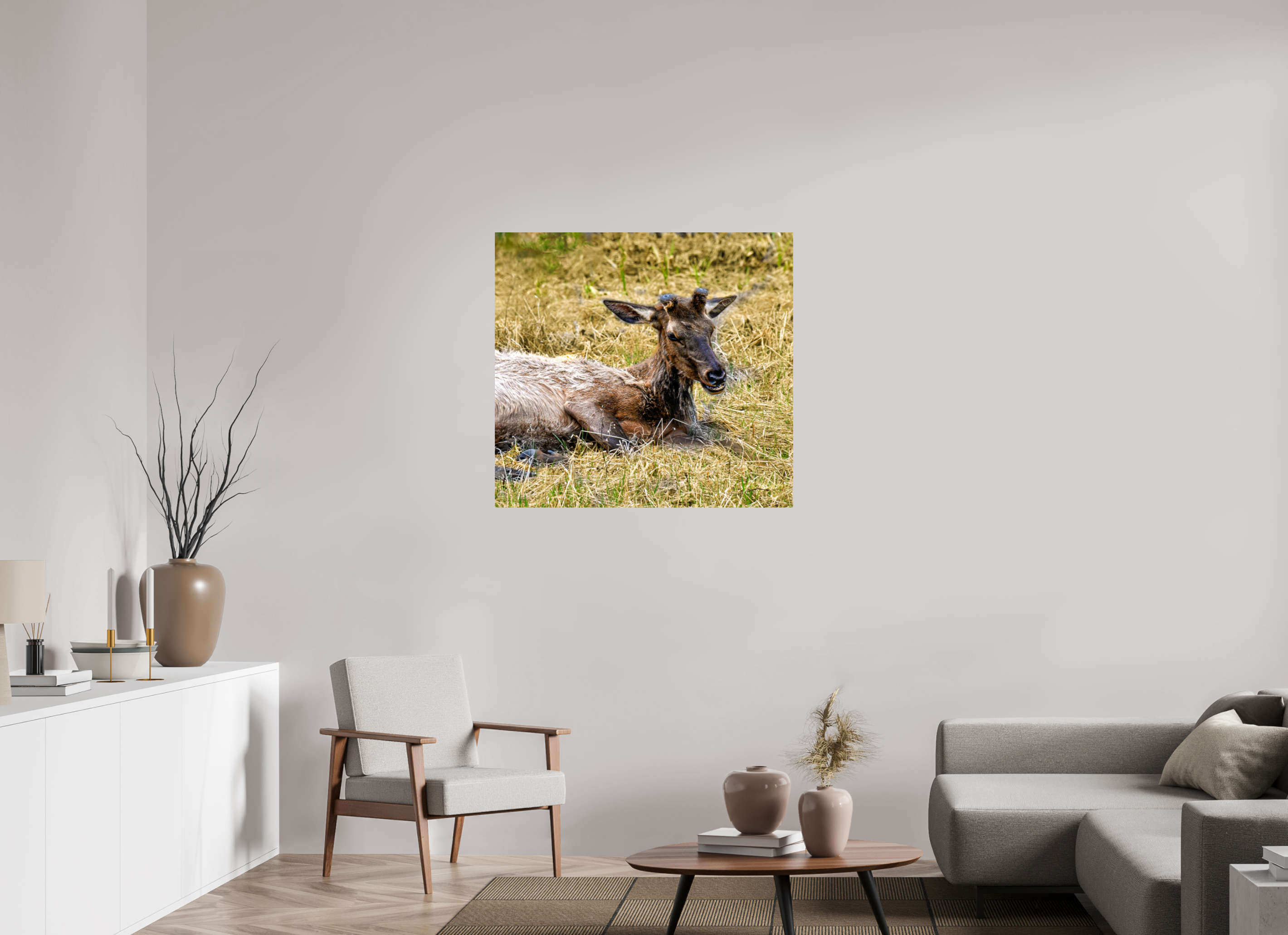 38 x 35″, METAL Elk