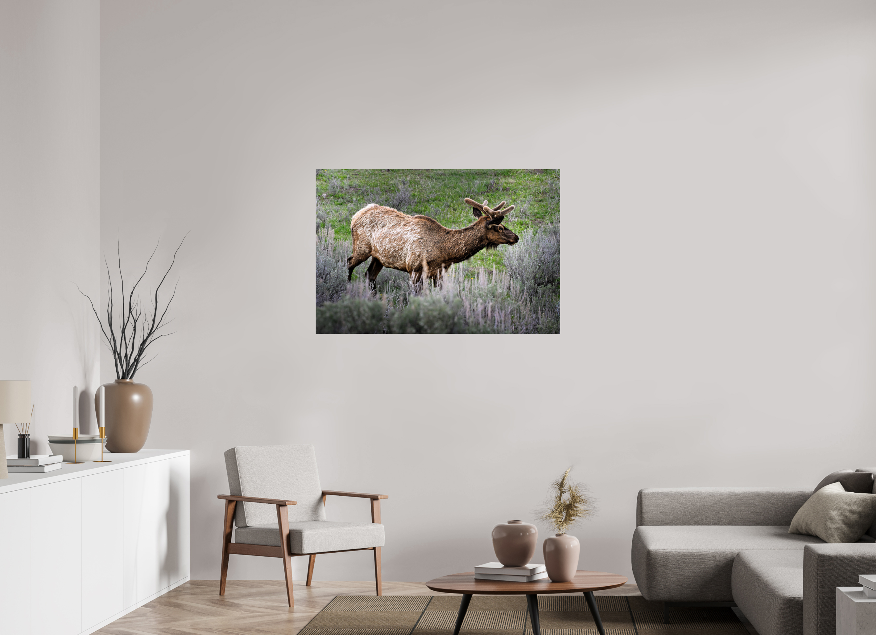 45.9 x 31″, PHOTO PAPER Elk