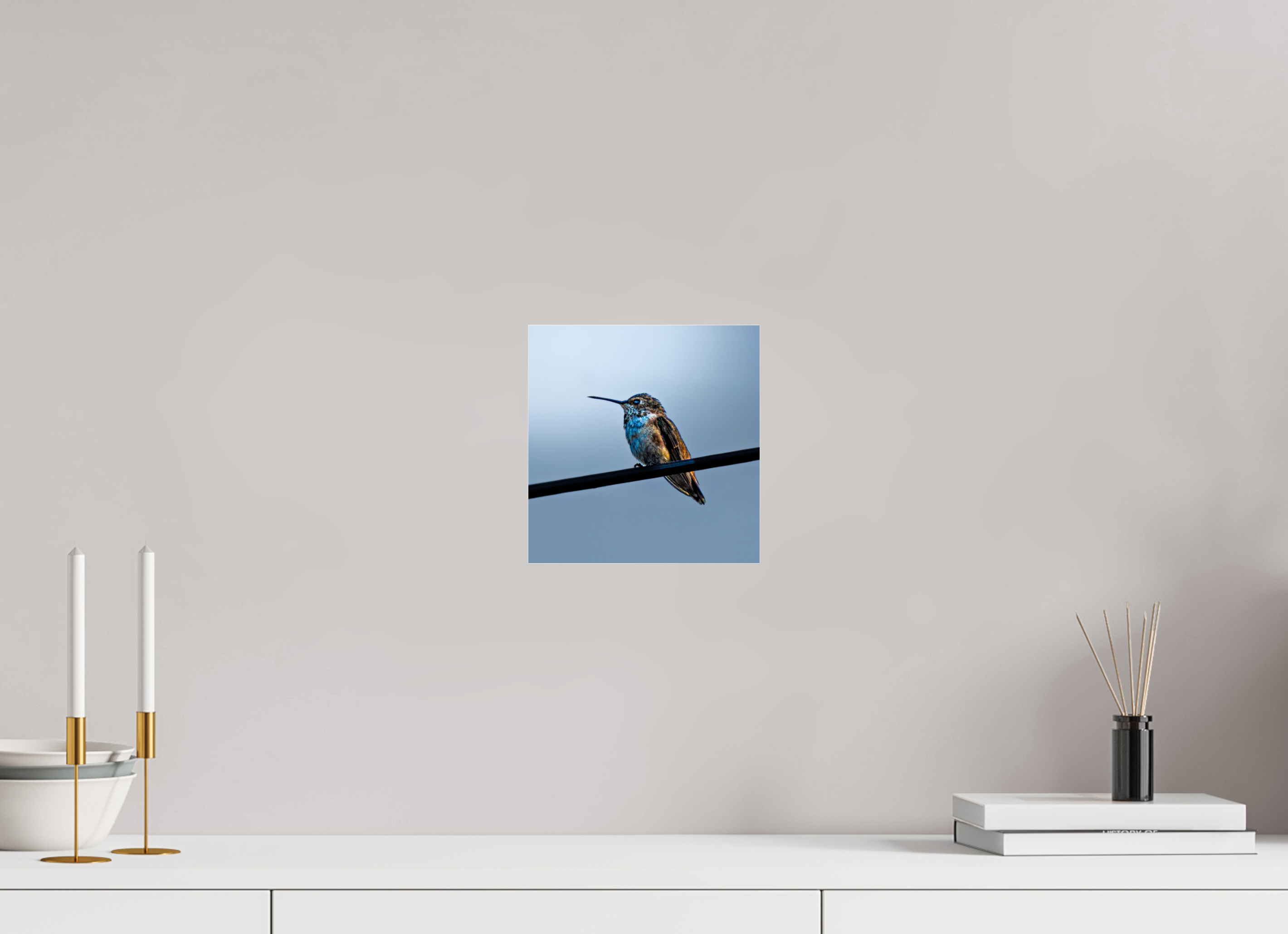 8 x 8.2″, ACRYLIC Hummingbird