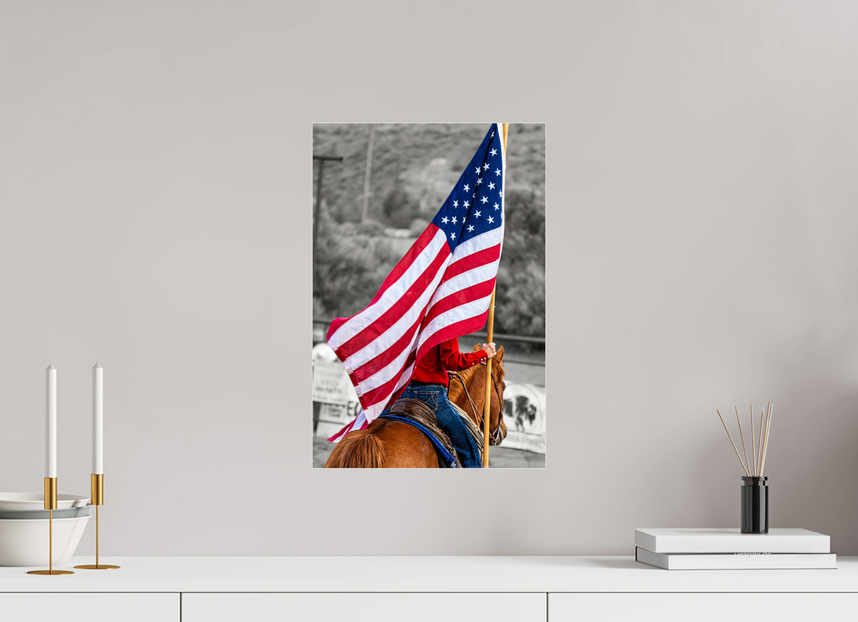 12 x 17.8″, ACRYLIC America 250 Flag Rider 9