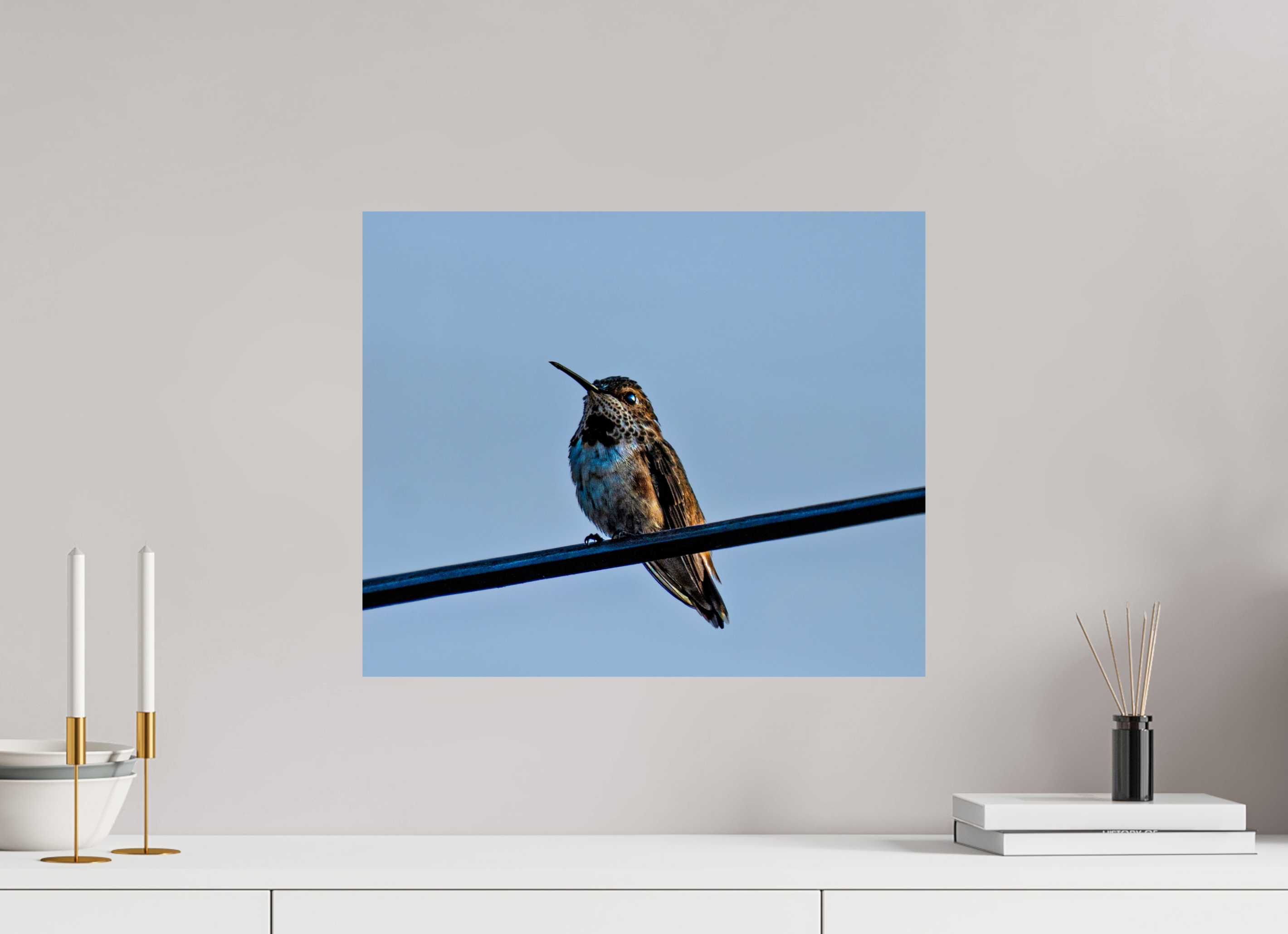 19.3 x 16″, METAL Hummingbird