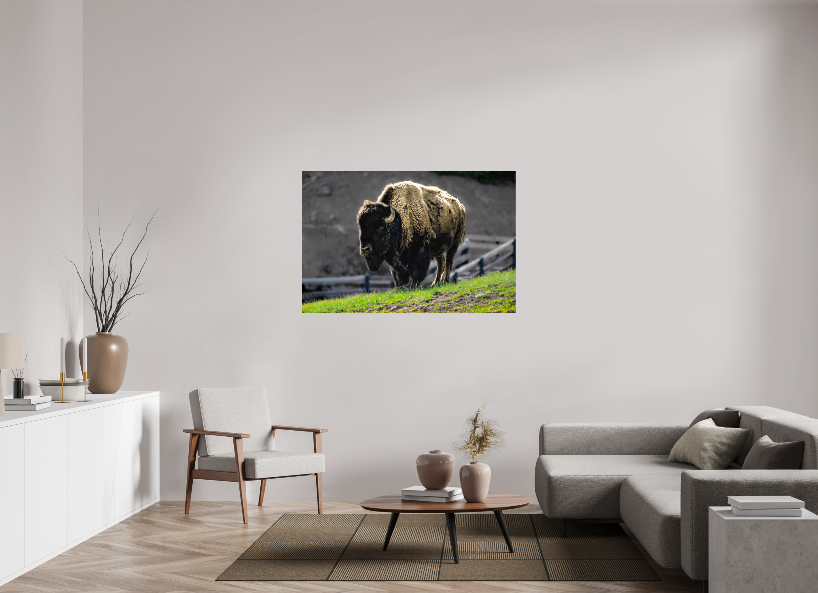 54 x 36″, ACRYLIC Bison