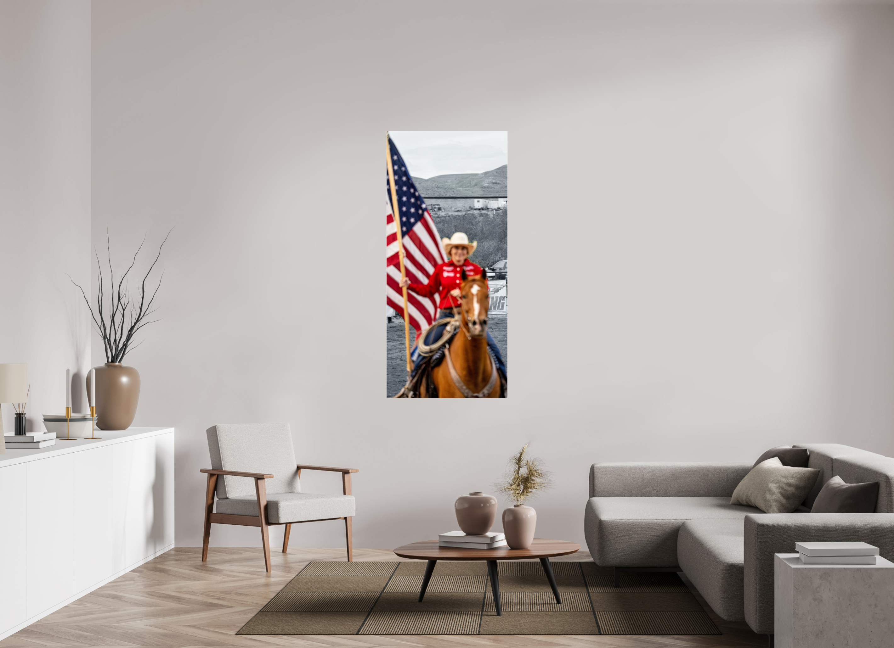 28 x 61.8″, ACRYLIC America 250 Flag Rider 3