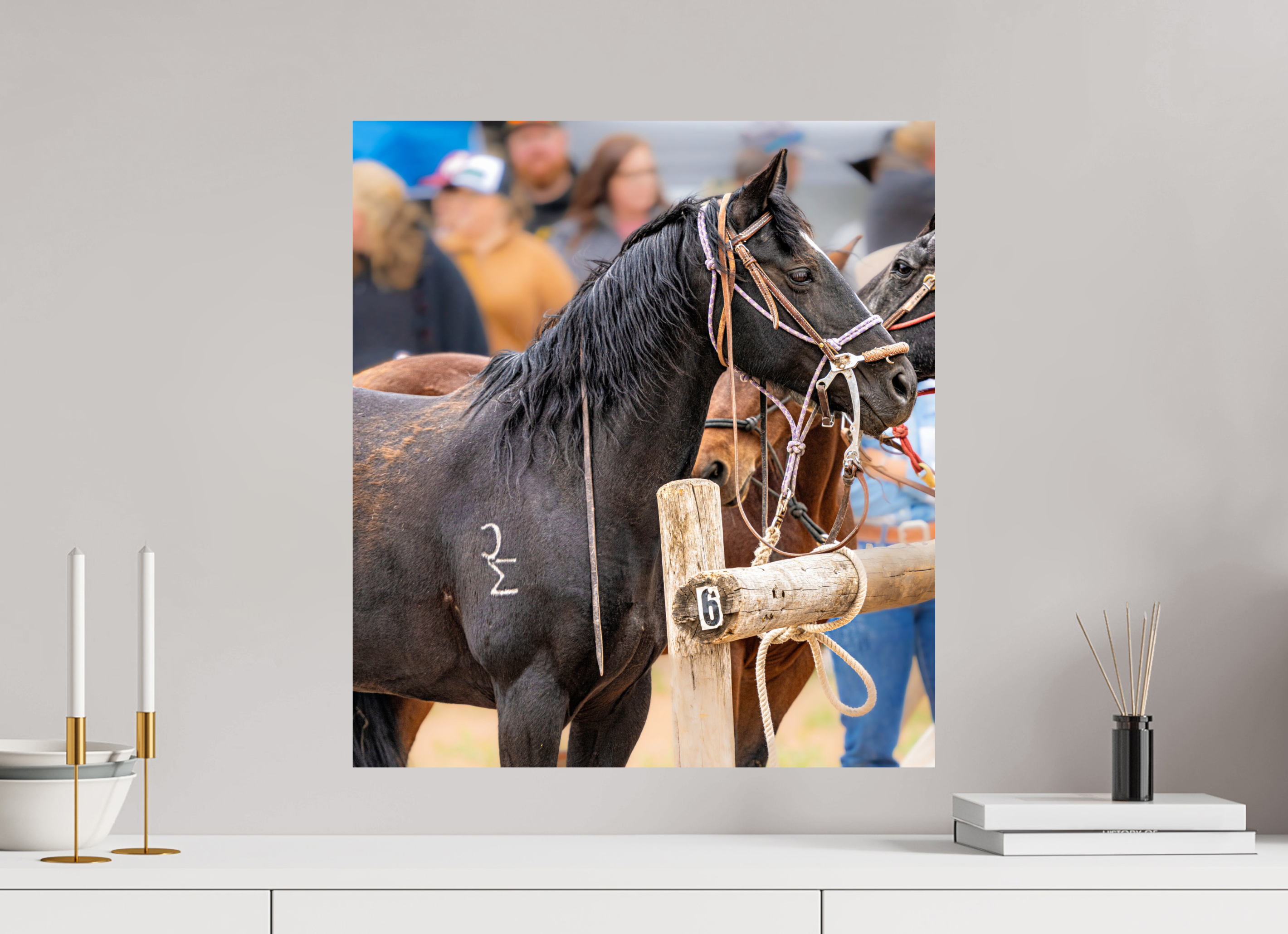 20 x 22.2″, METAL Pack Horse Portrait 2