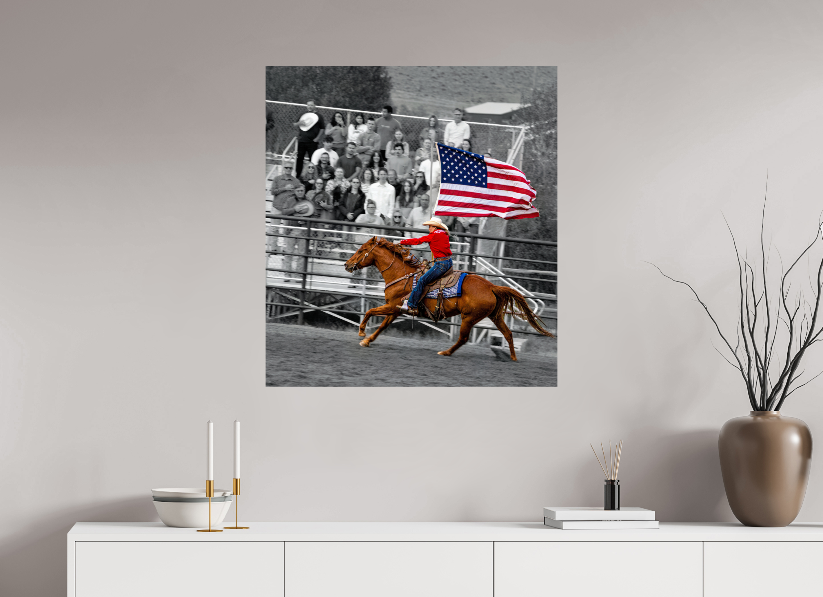 31 x 34.1″, PHOTO PAPER America 250 Flag Rider 1