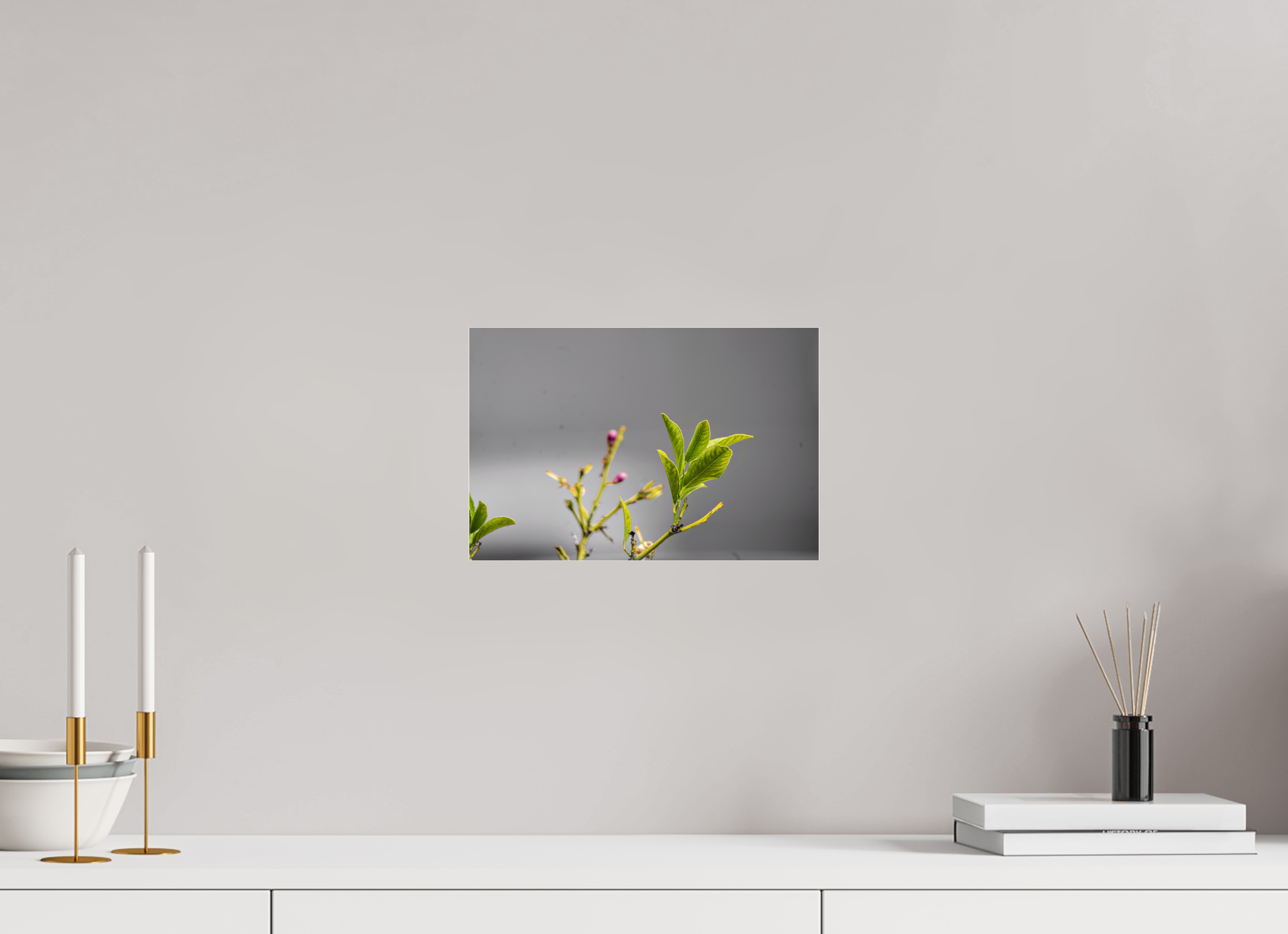 12 x 8″, ACRYLIC Green Leaves