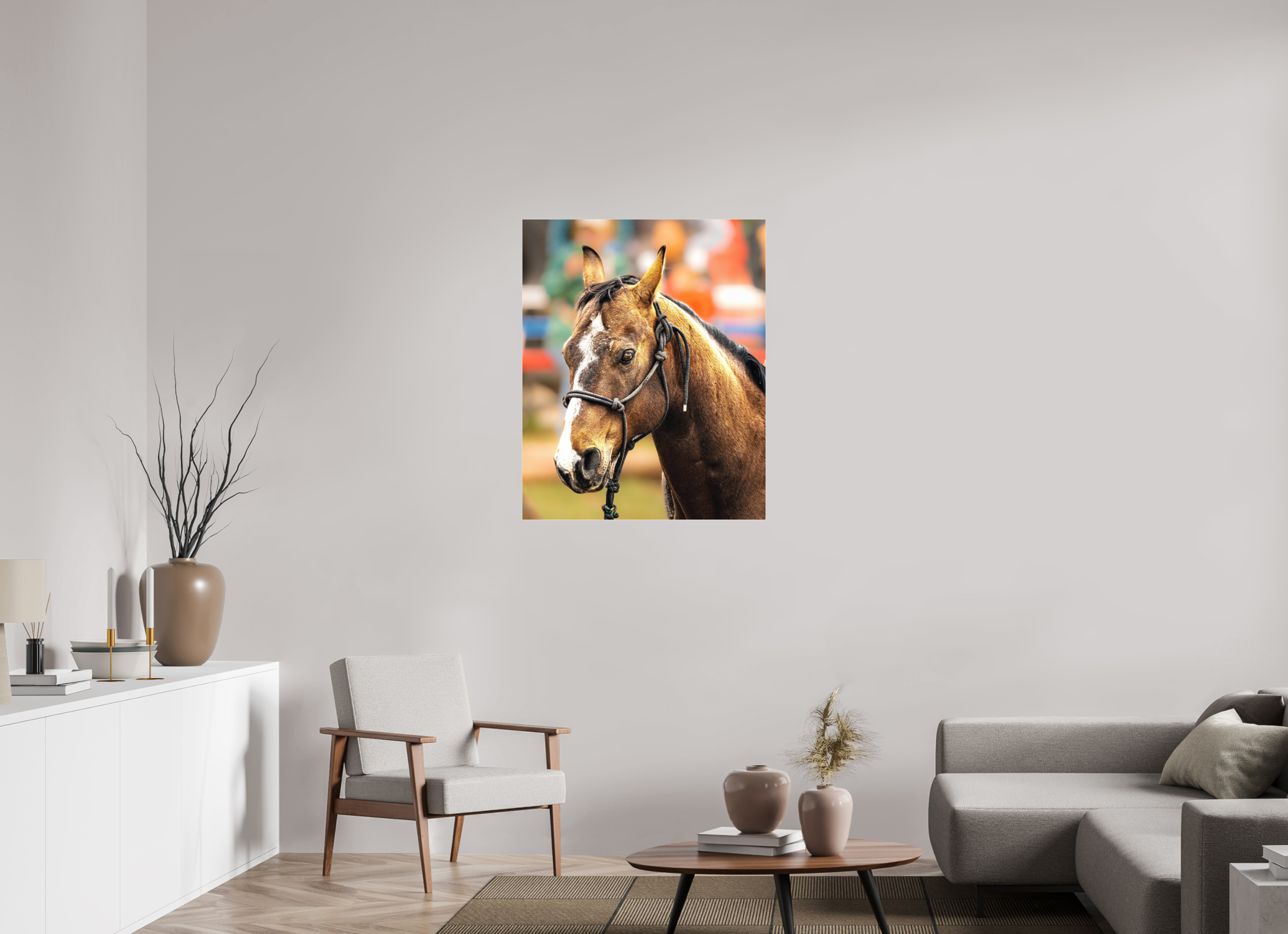 31 x 38.2″, ACRYLIC Pack Horse Portrait 9 Web Exclusive