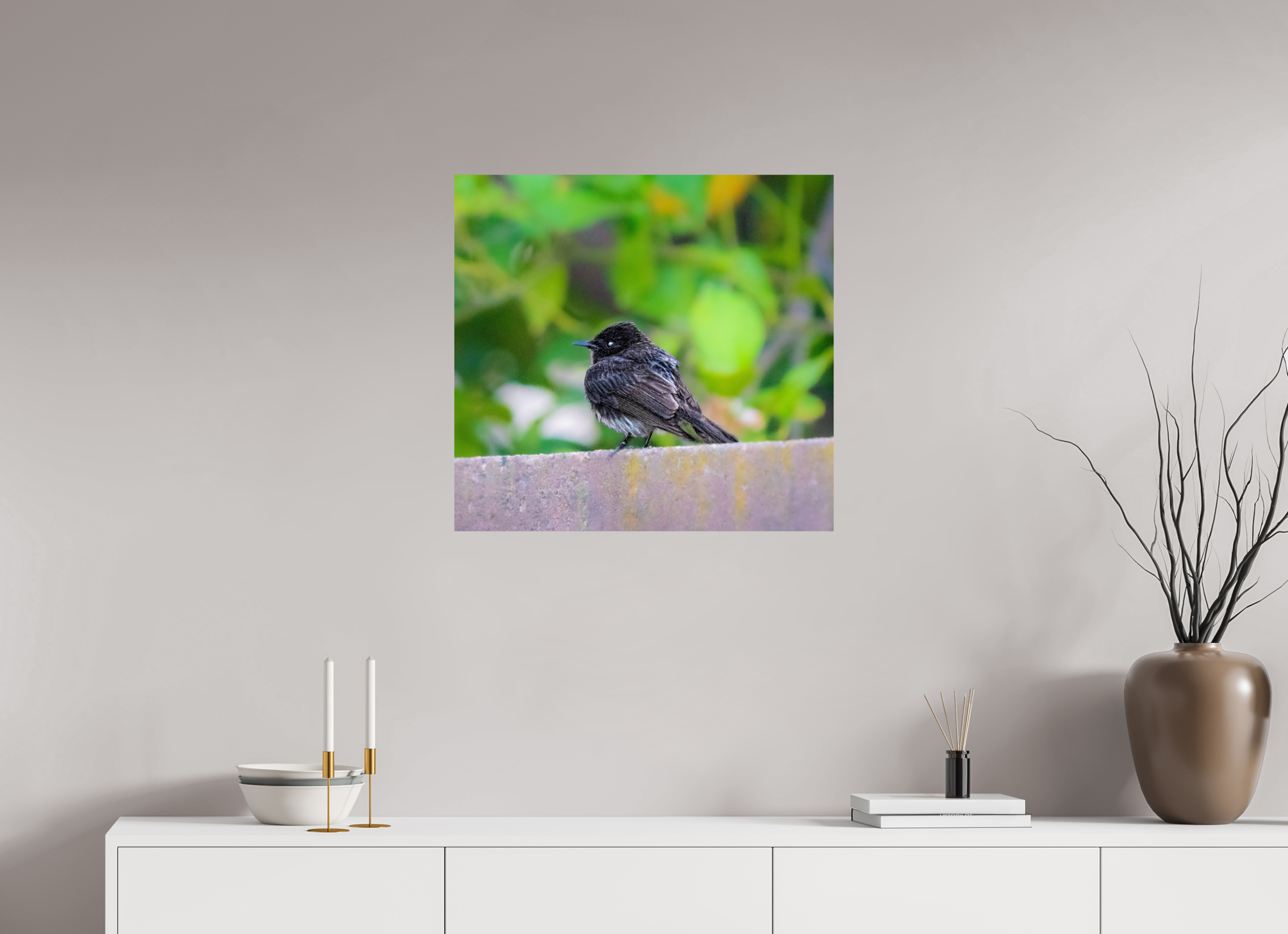 25.6 x 24″, METAL Bird