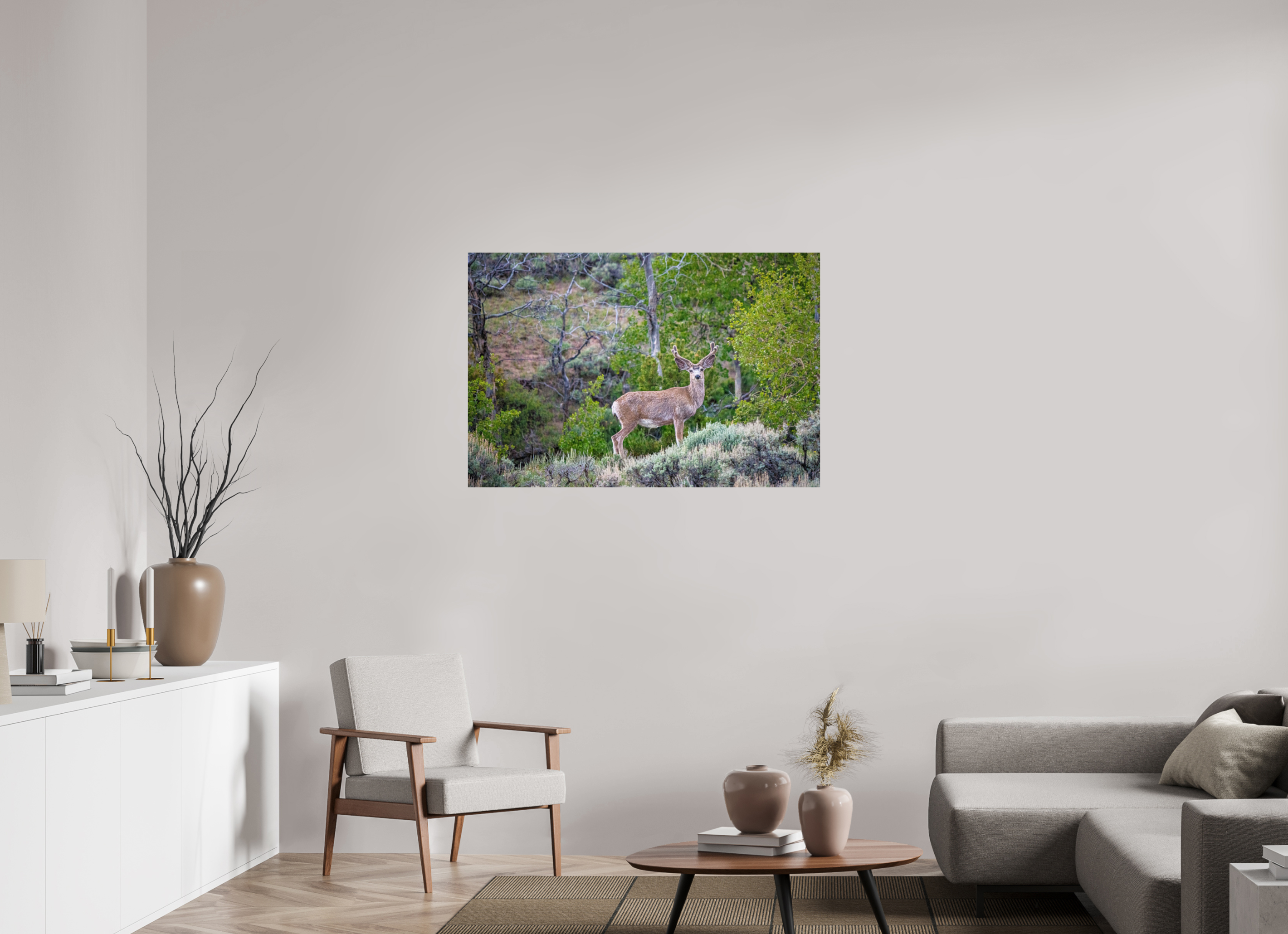 45 x 30″, PHOTO PAPER Deer