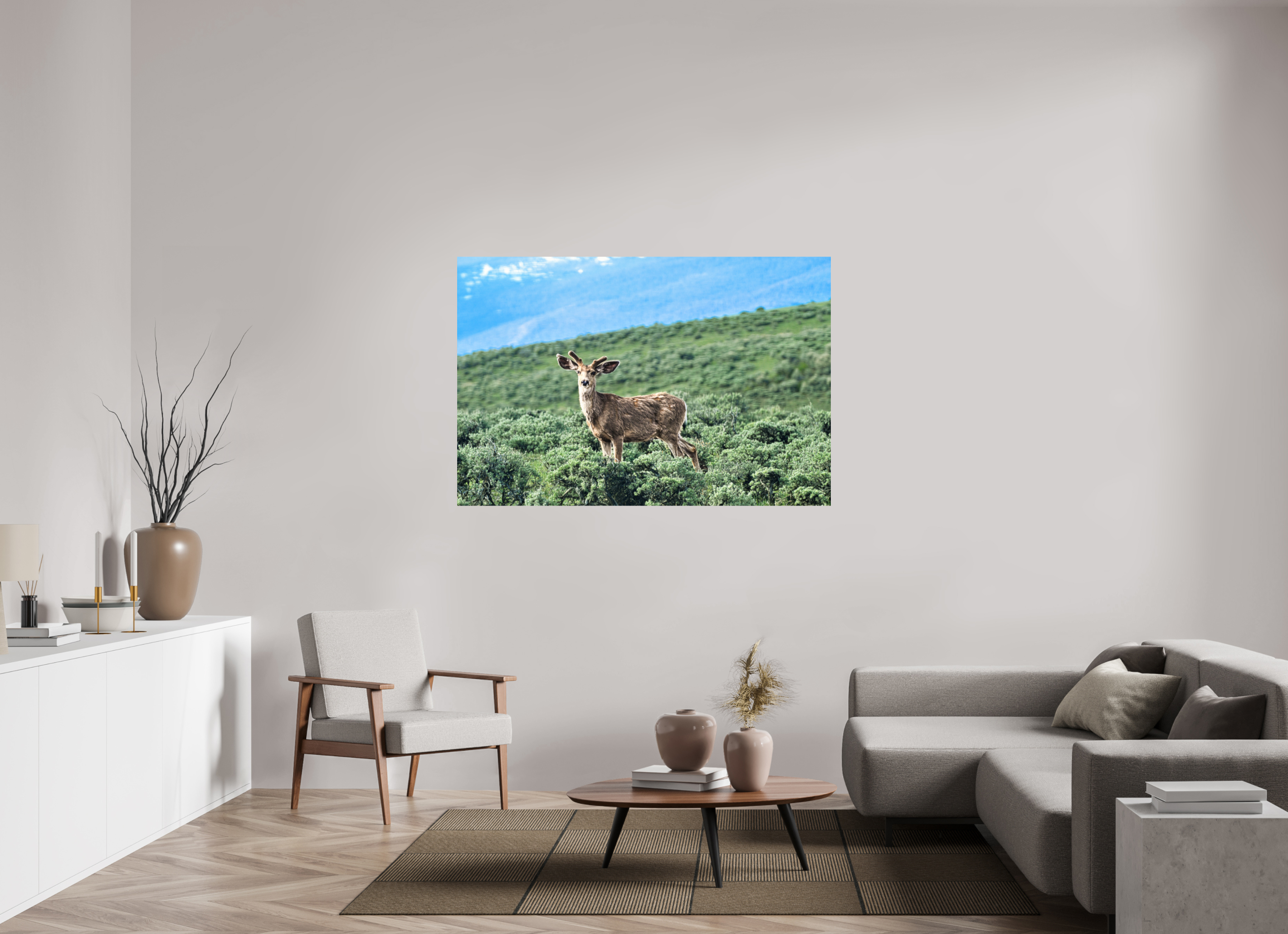 60 x 40″, METAL Deer