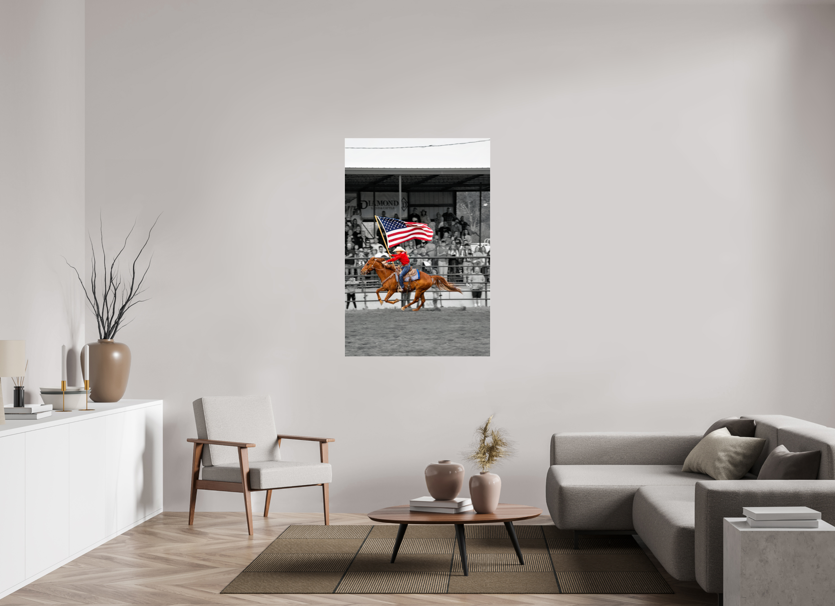 36 x 54″, ACRYLIC America 250 Flag Rider 11