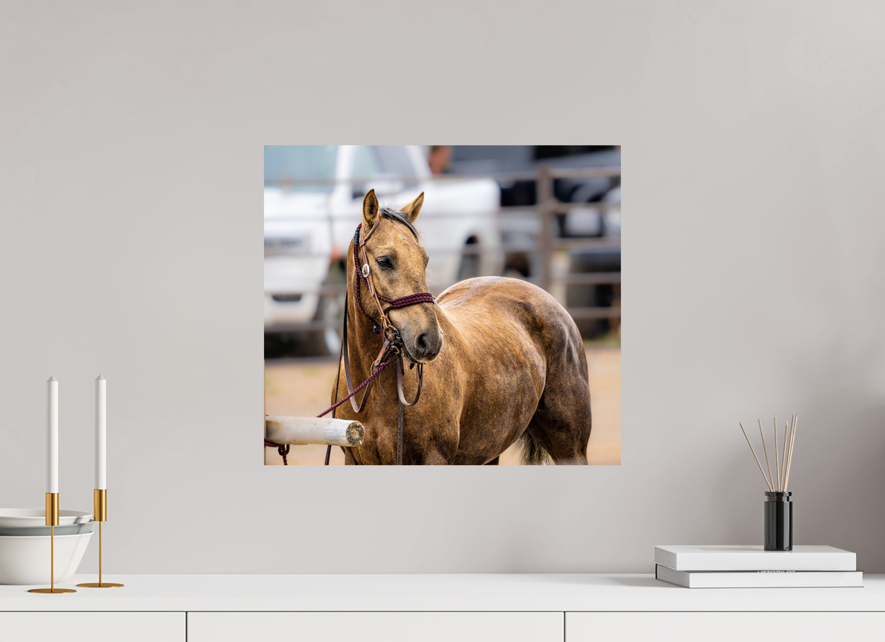 17.8 x 16″, METAL Pack Horse Portrait 3