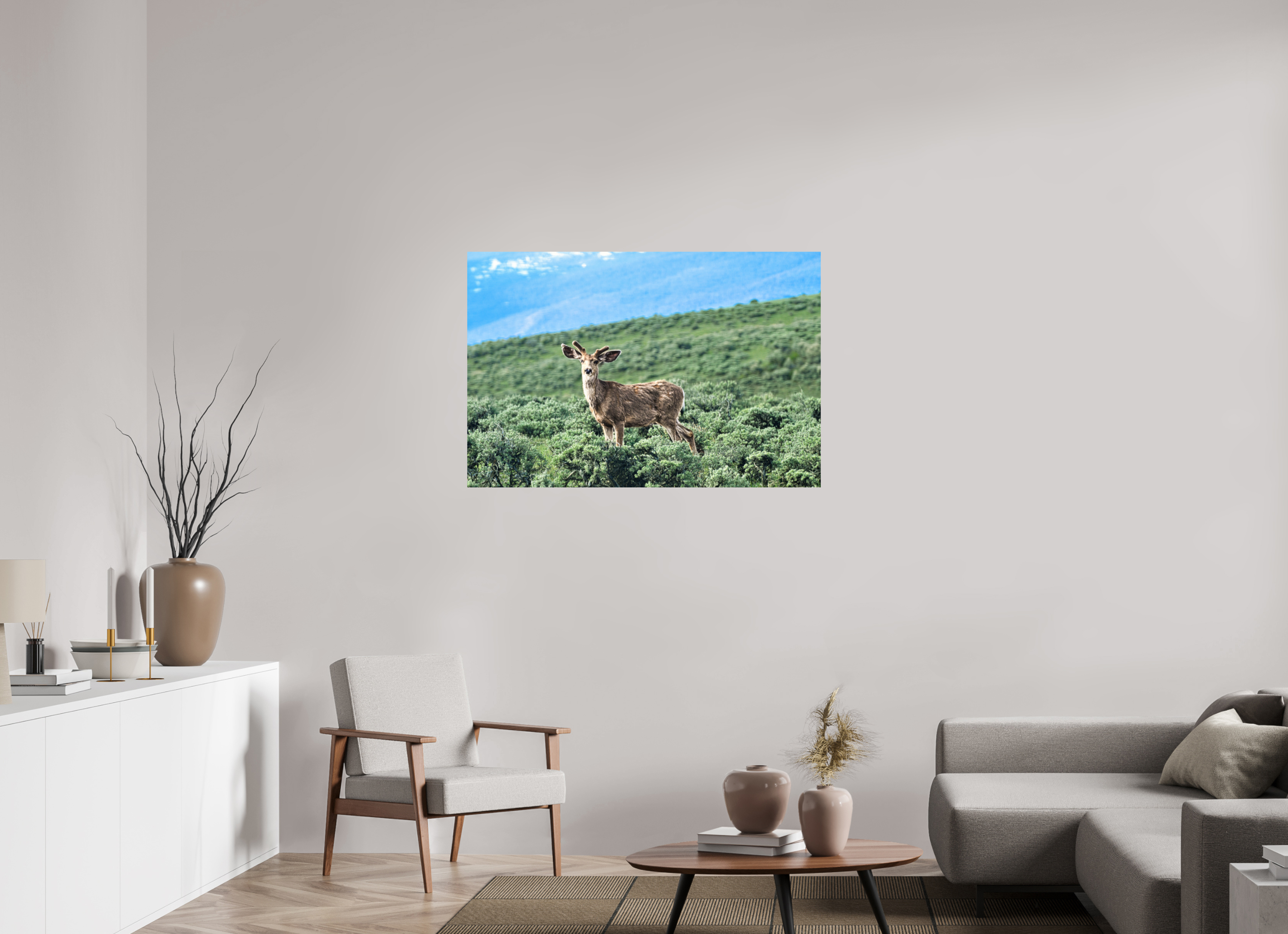 45 x 30″, METAL Deer