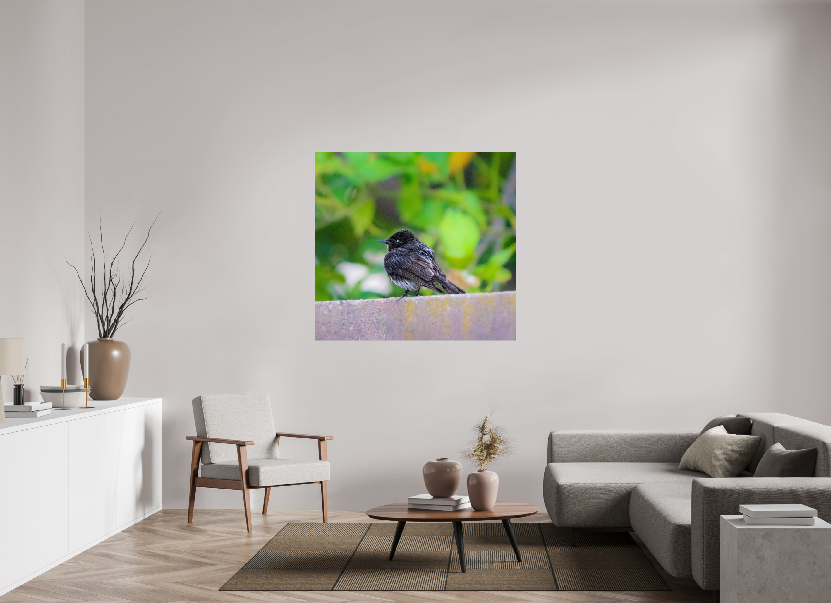 50 x 47″, METAL Bird