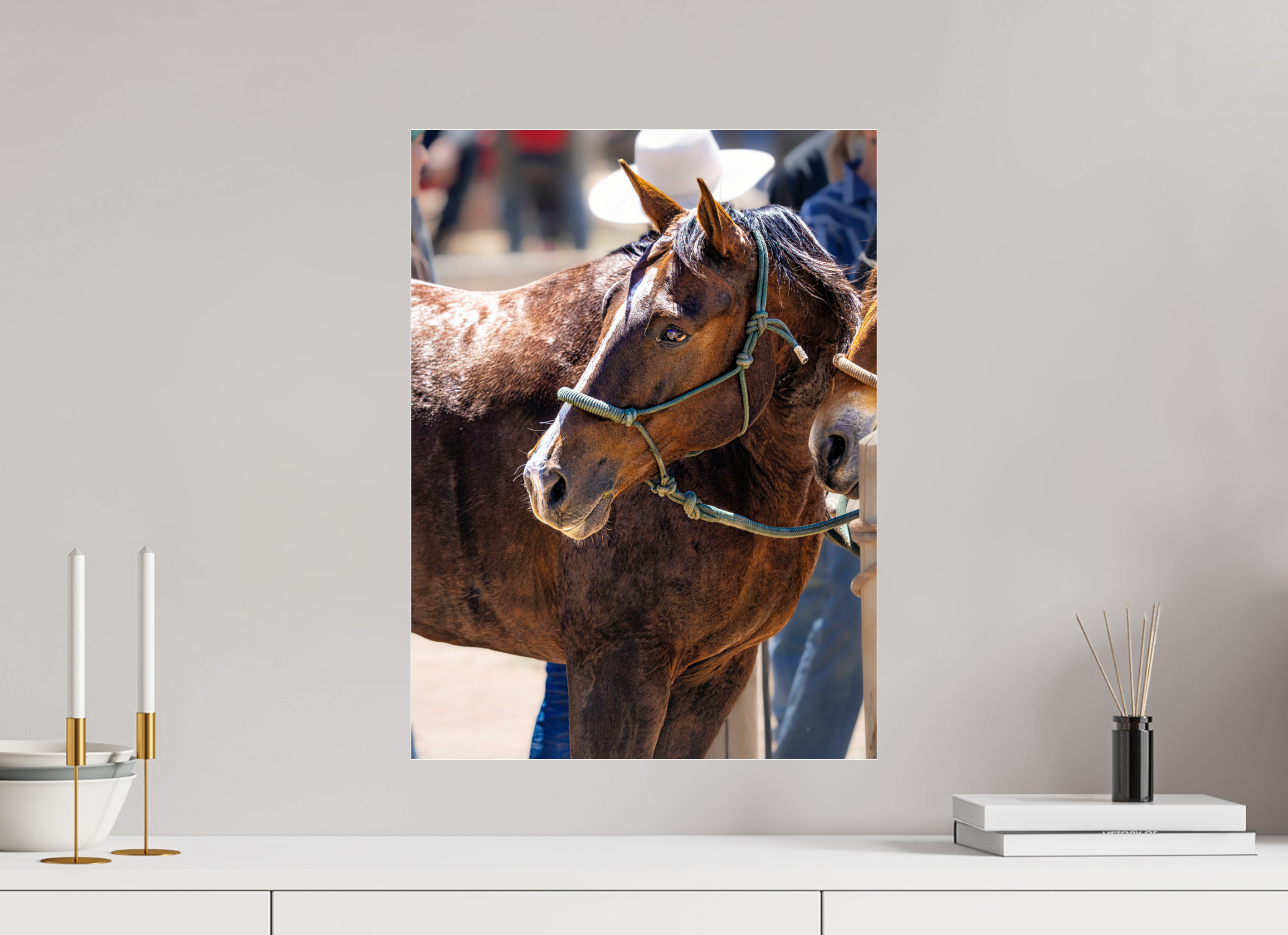 16 x 21.6″, ACRYLIC Pack Horse Portrait 4