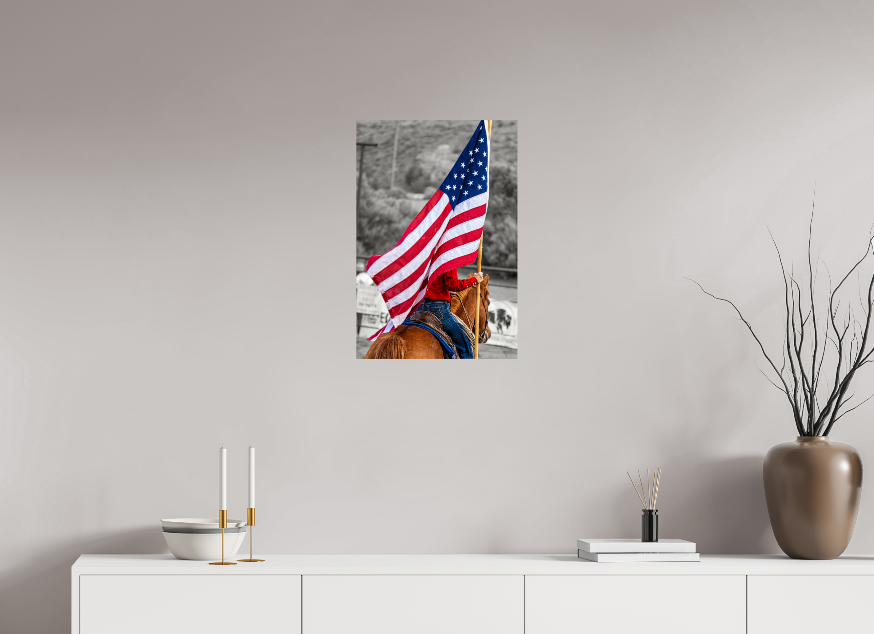 16 x 23.7″, METAL America 250 Flag Rider 9
