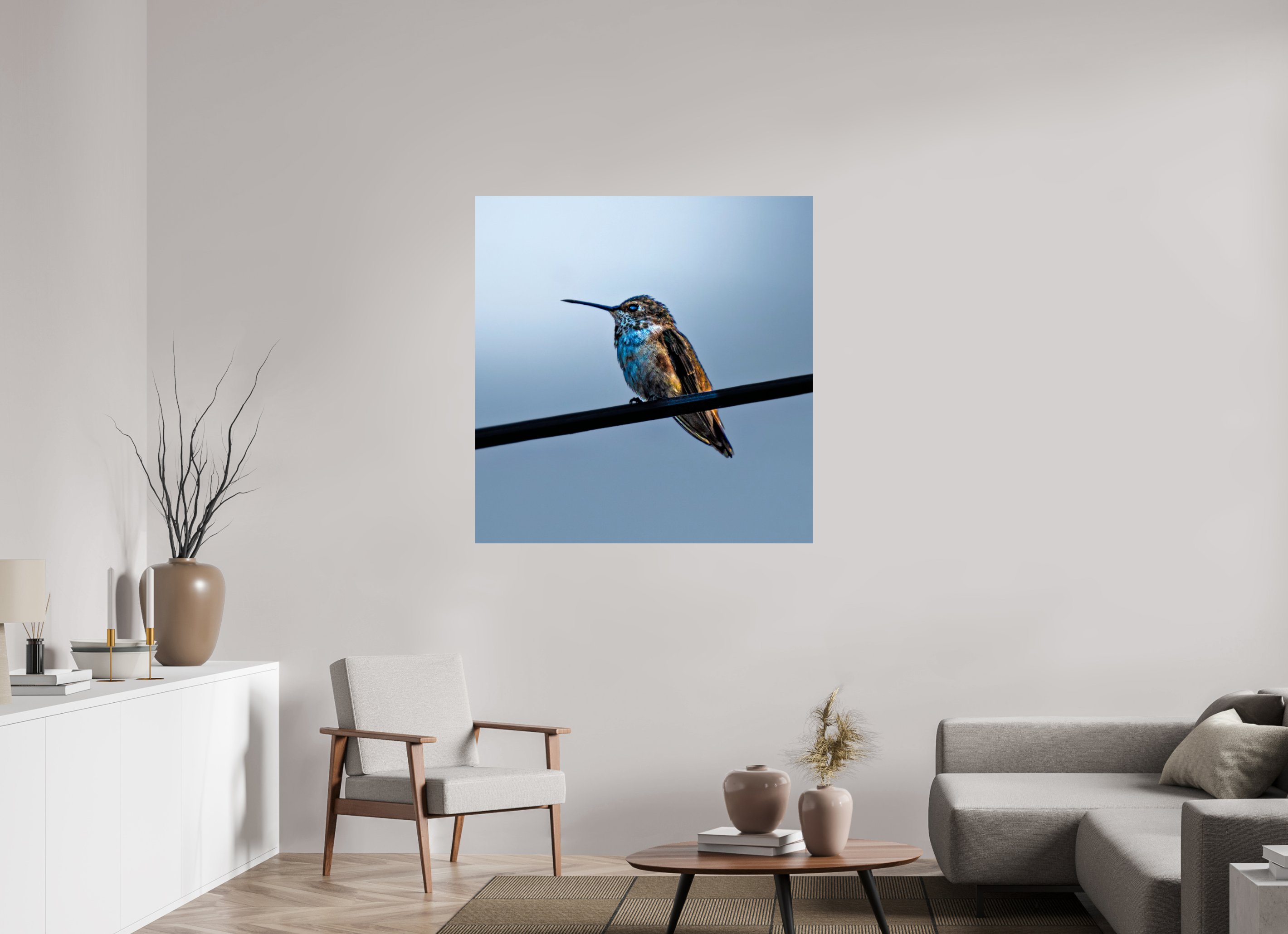43 x 44.2″, METAL Hummingbird