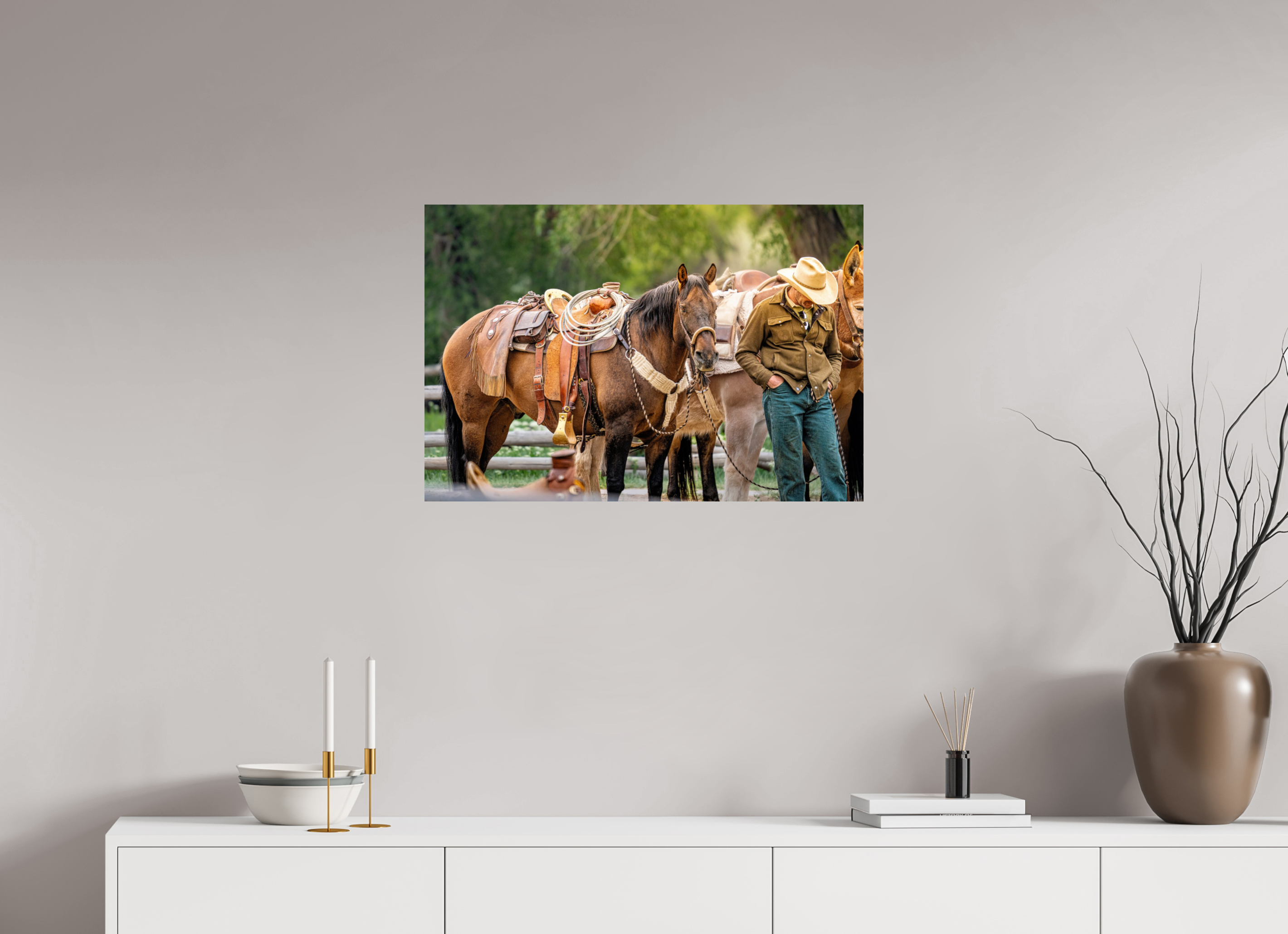 29.6 x 20″, METAL Forest Service at Pack Horse Races