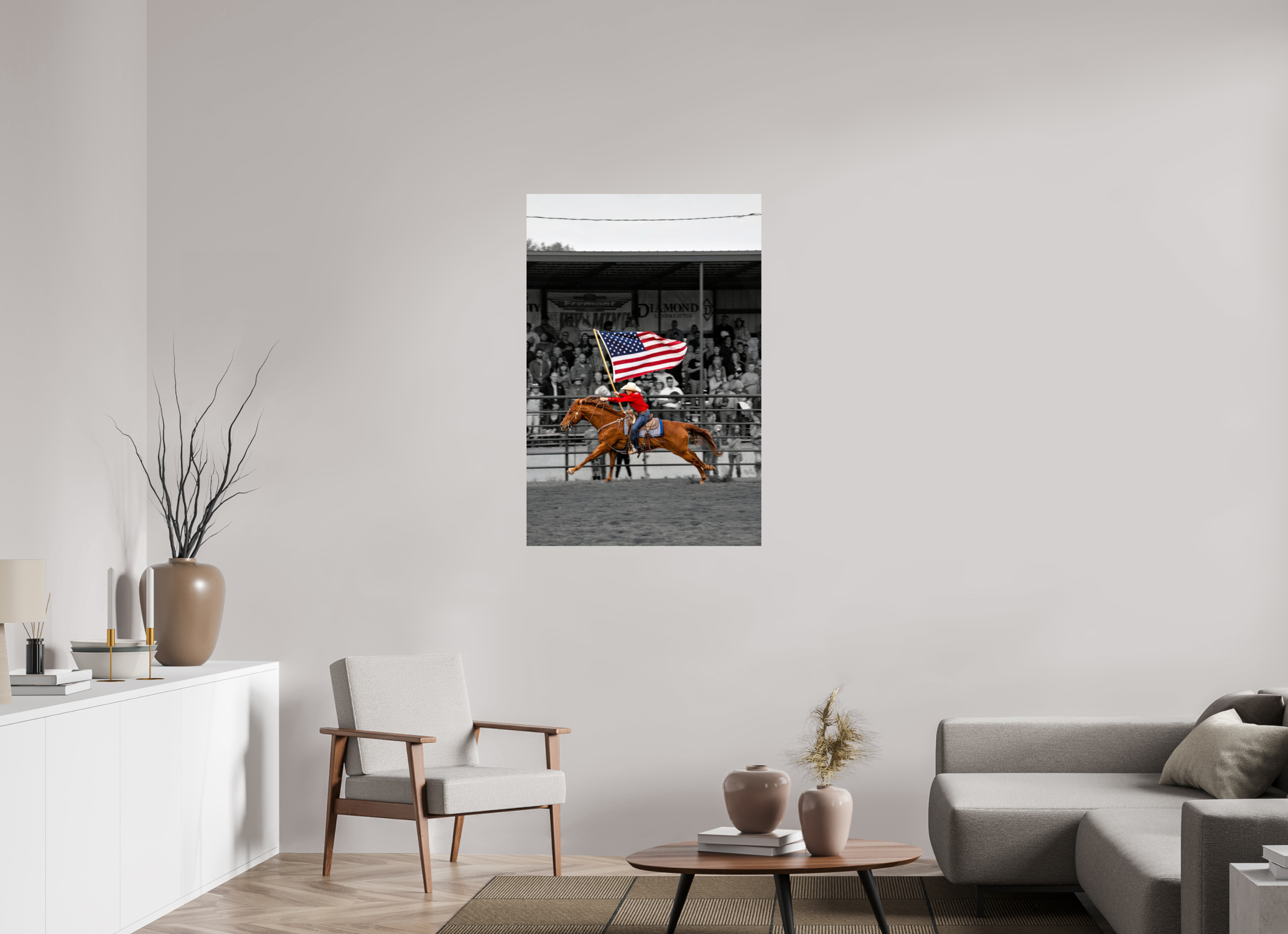 30 x 45″, PHOTO PAPER America 250 Flag Rider 12