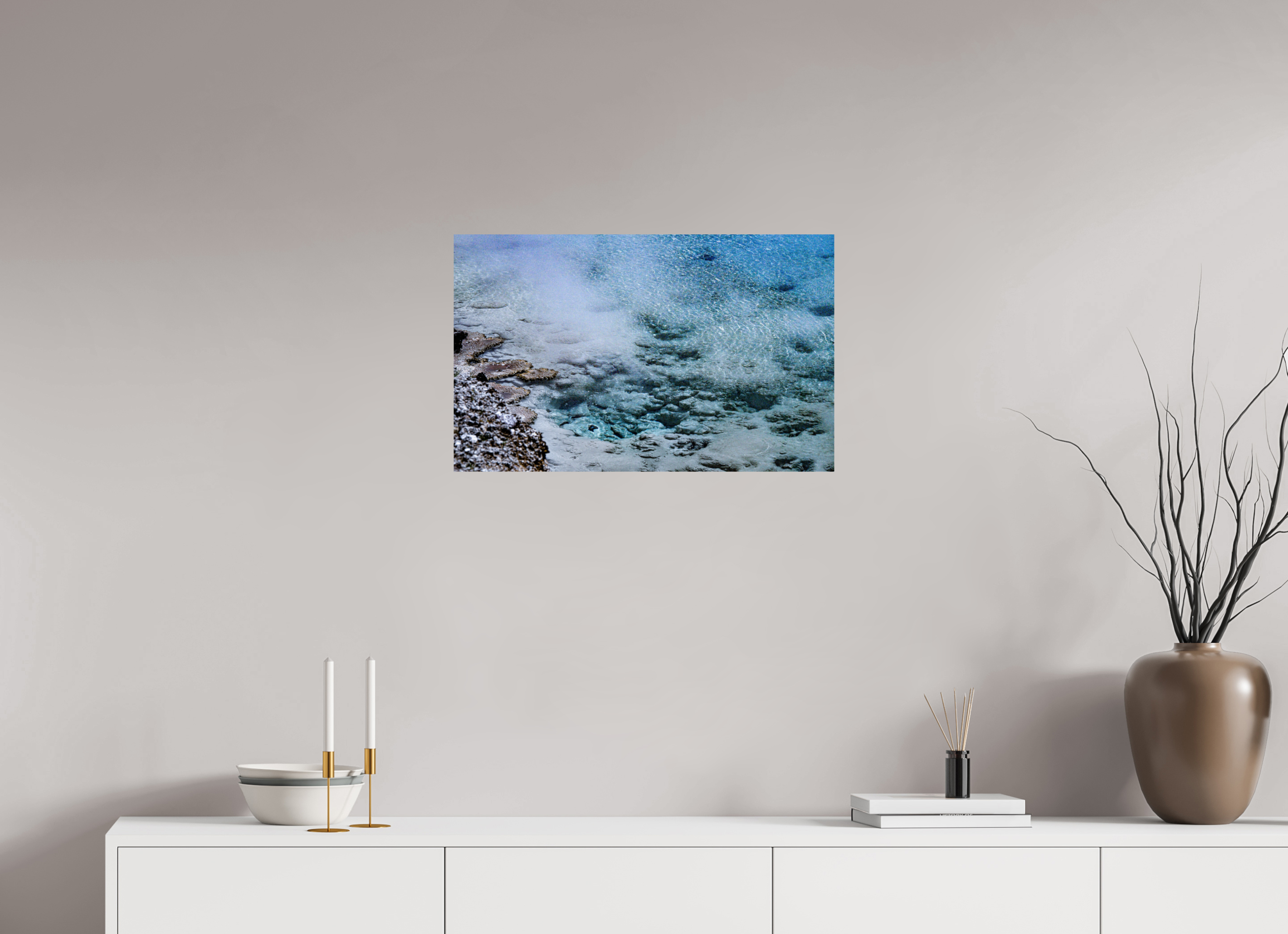 25.6 x 16″, METAL Yellowstone