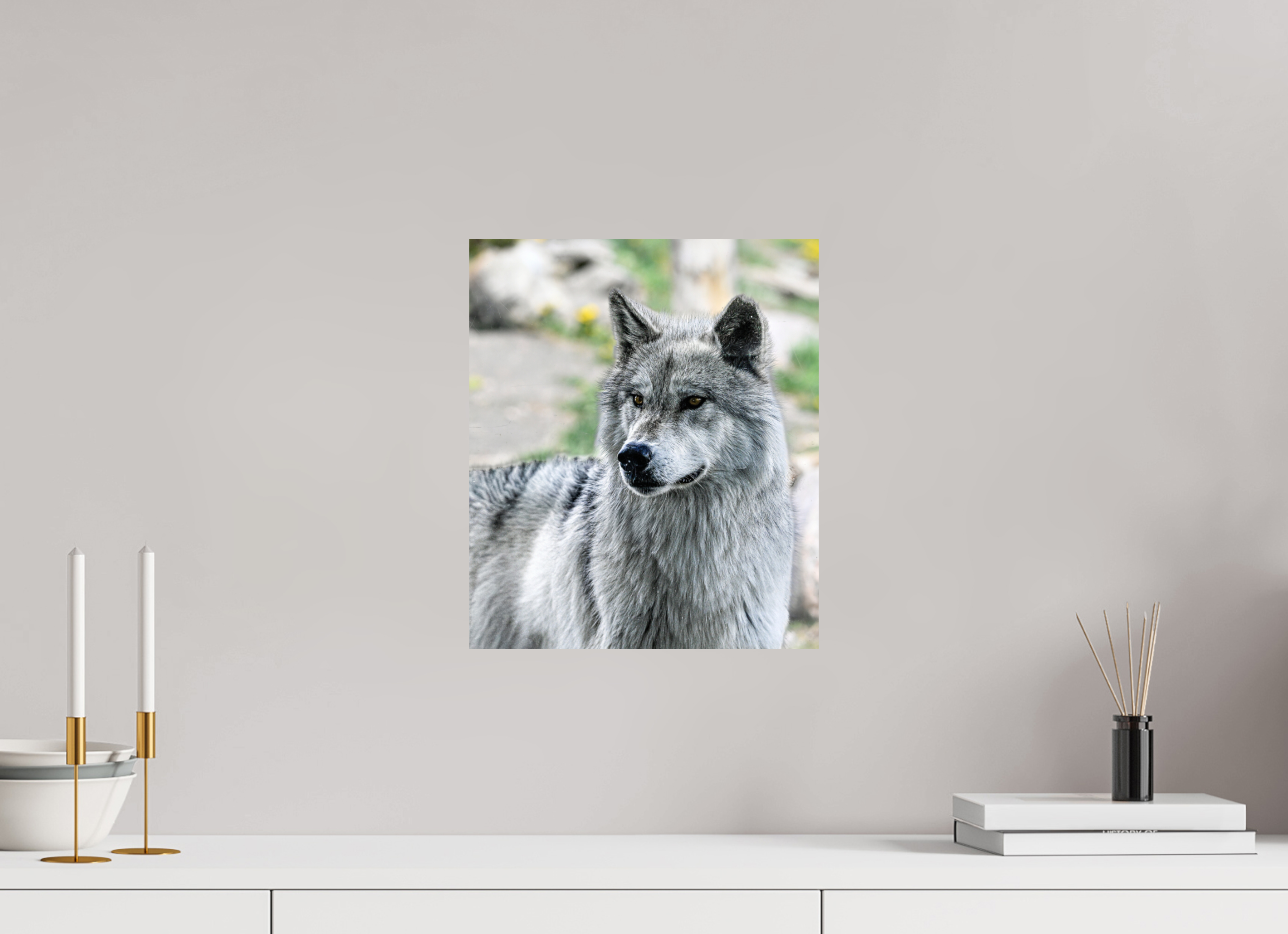 12 x 14.1″, METAL Wolf Portrait