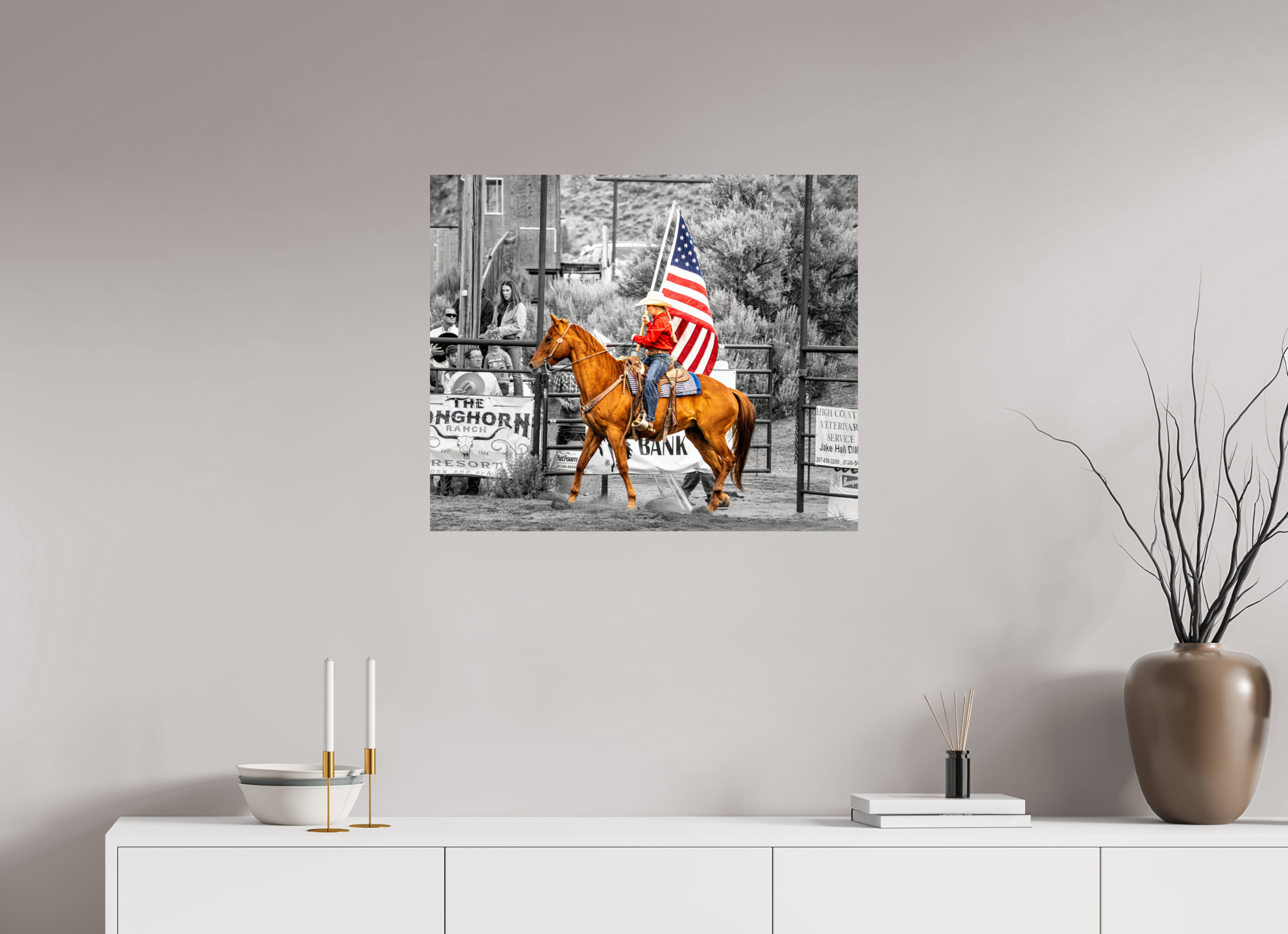 28.8 x 24″, METAL America 250 Flag Rider 5