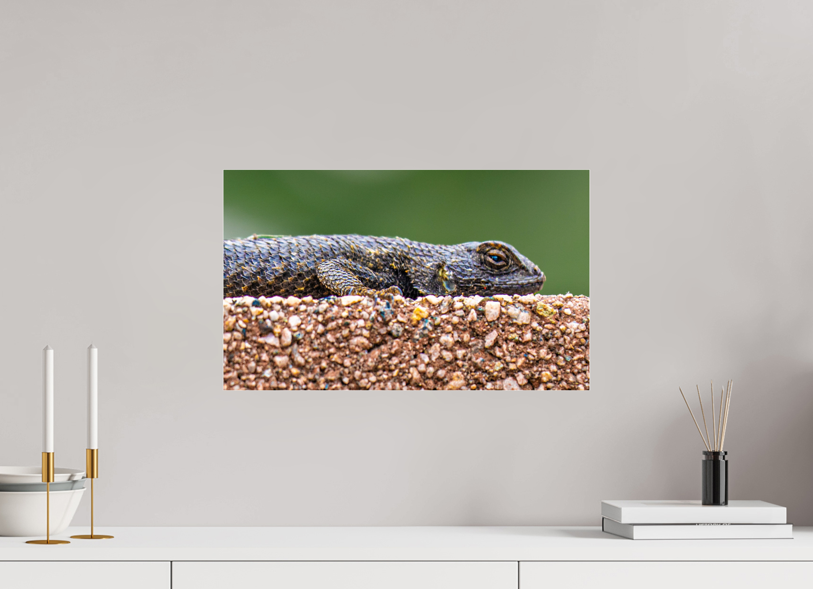 19.9 x 12″, ACRYLIC Lizard