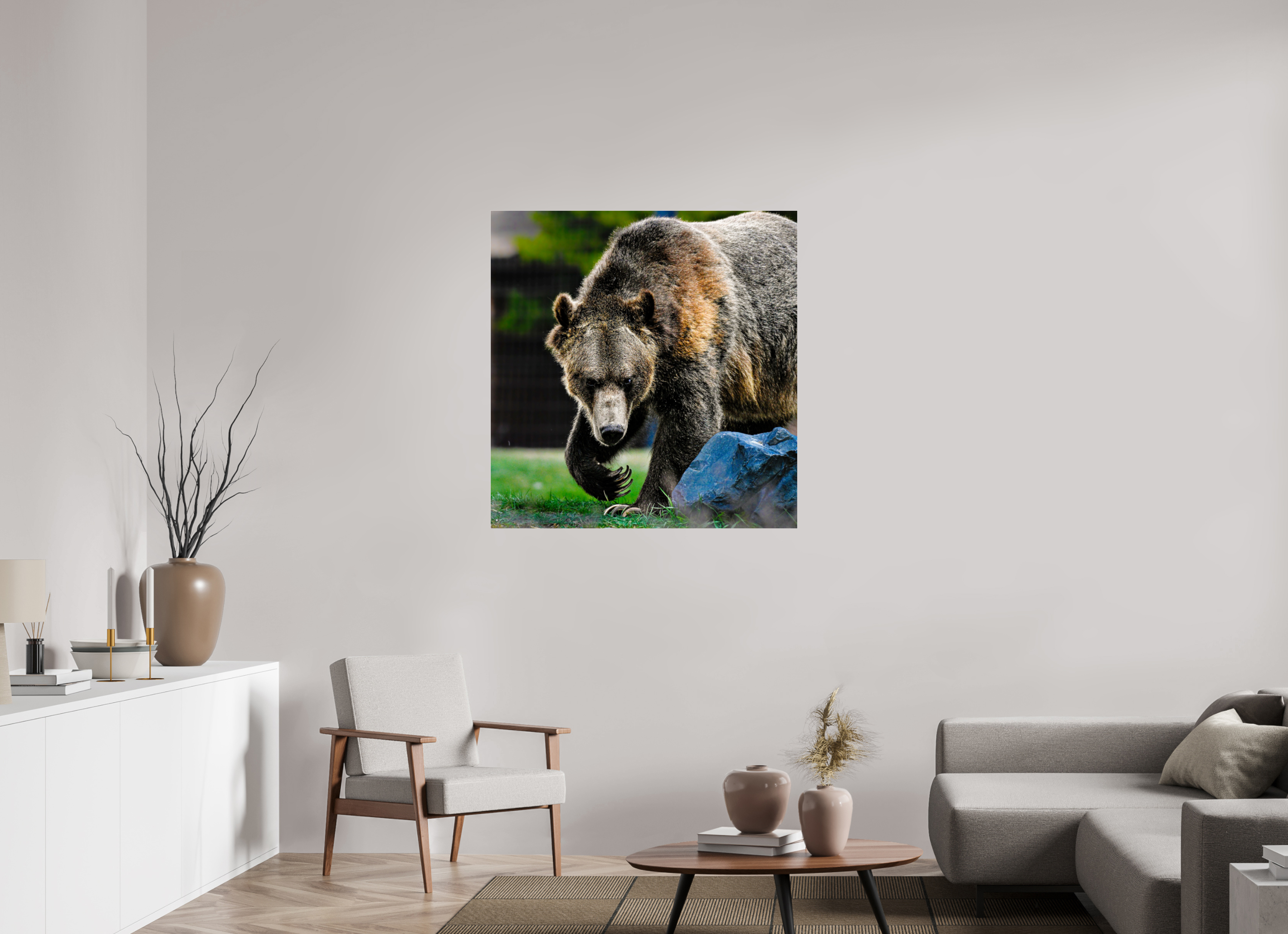 39 x 40.5″, ACRYLIC Bear