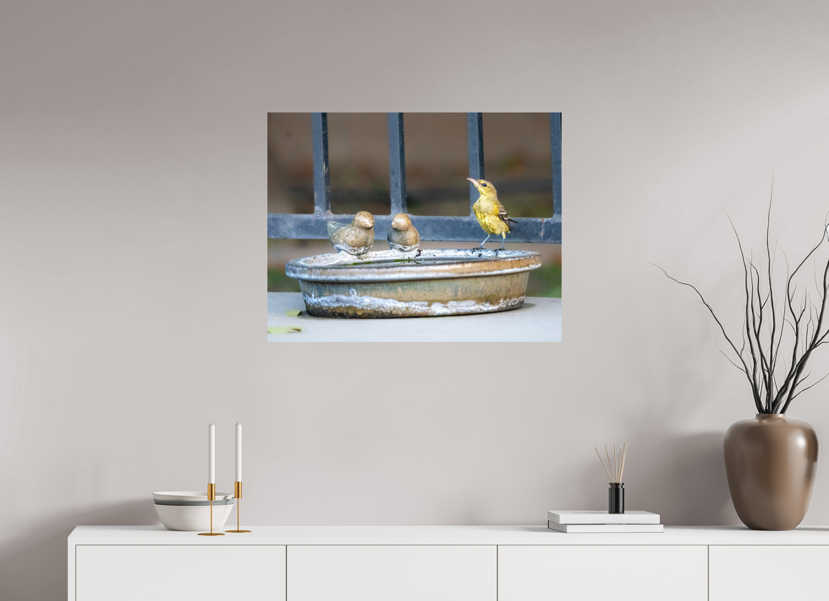 30.8 x 24″, METAL Bird