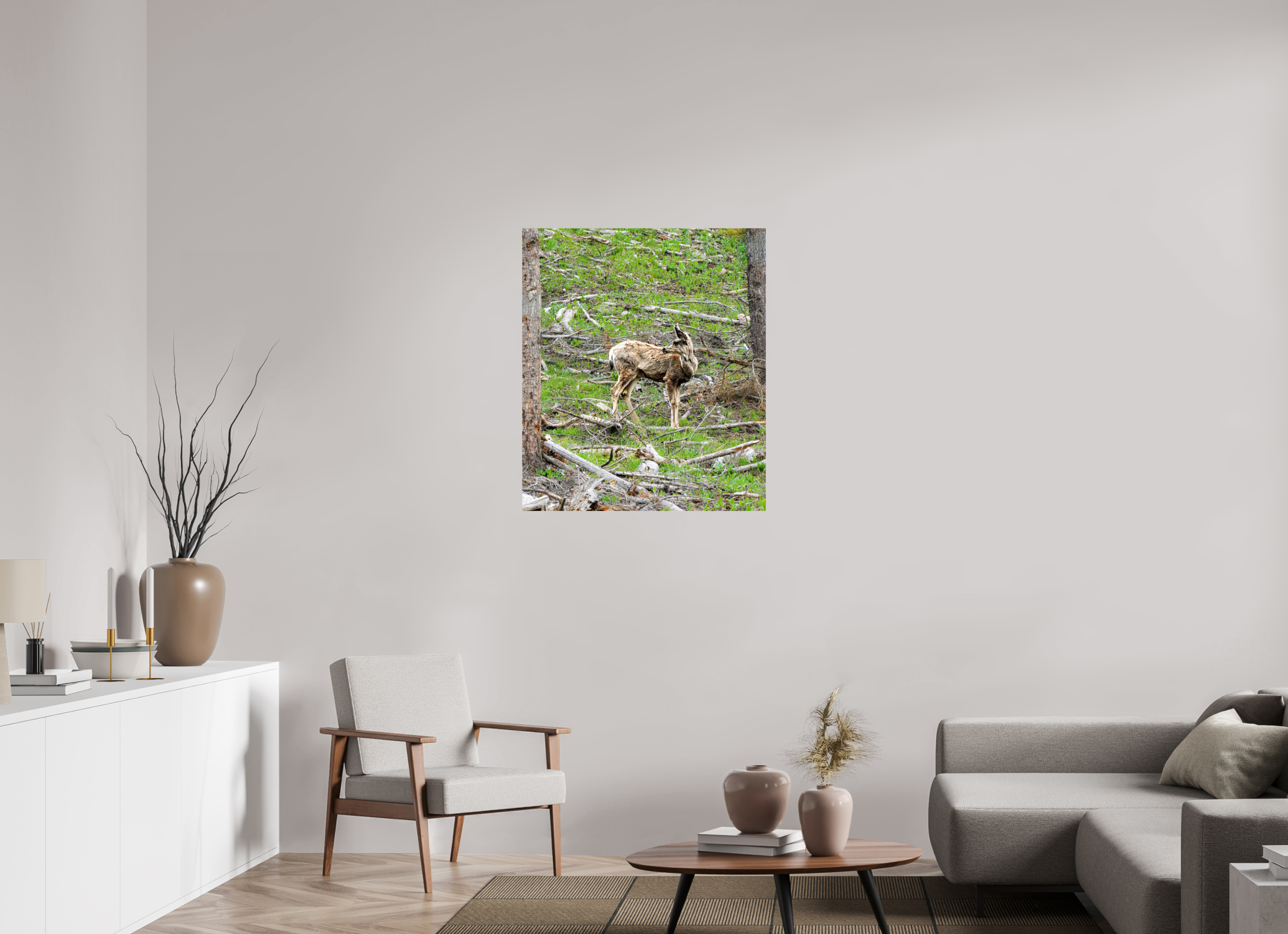 31 x 36″, METAL Deer