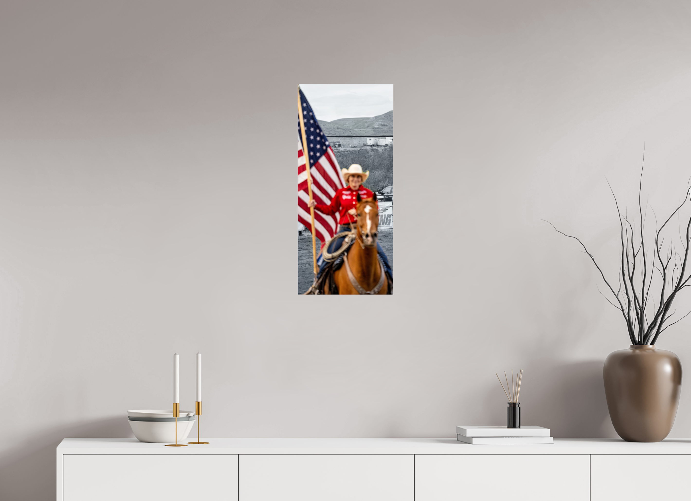 12 x 26.5″, ACRYLIC America 250 Flag Rider 3