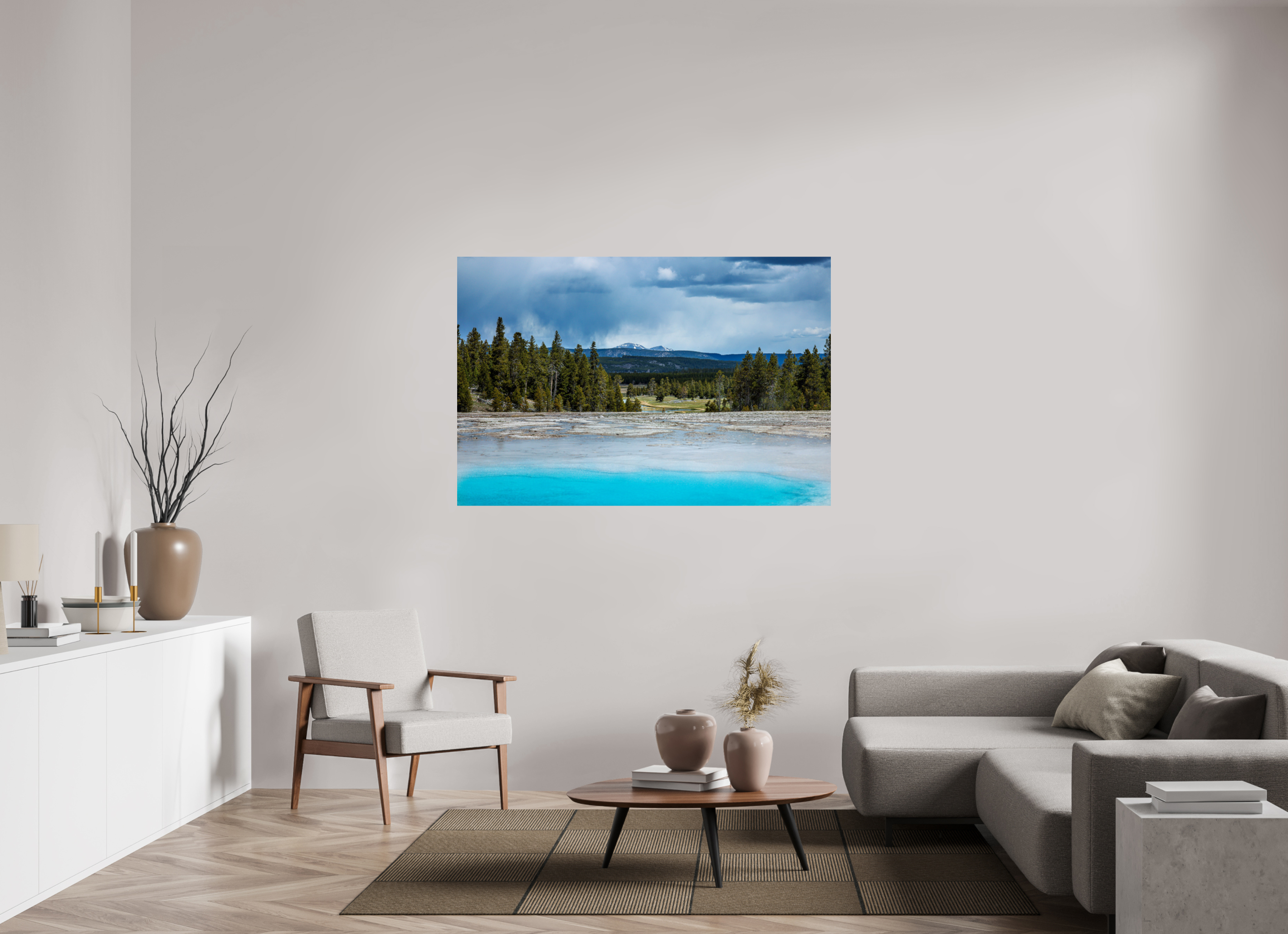 60 x 40″, METAL Yellowstone