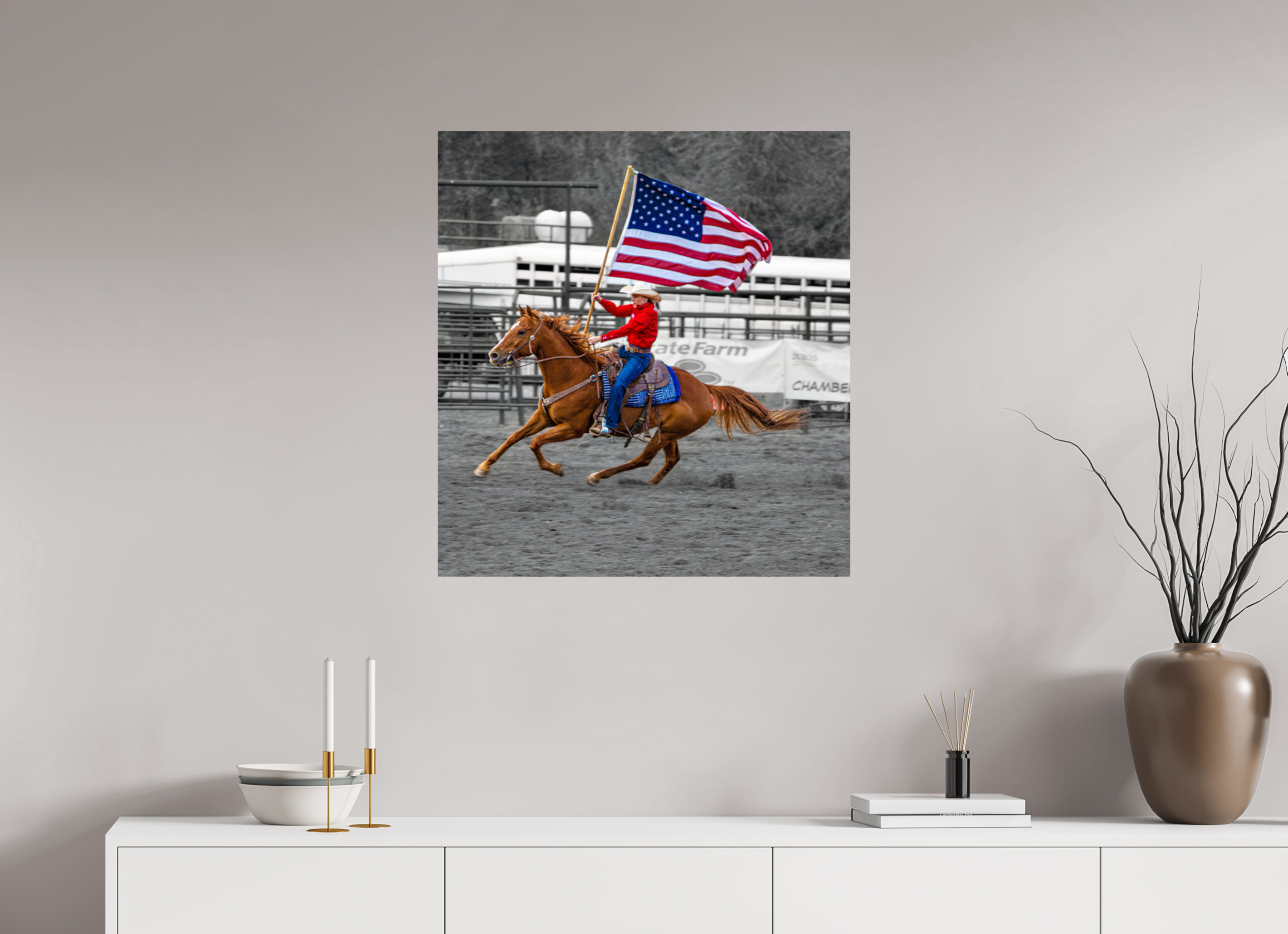 28 x 30.2″, PHOTO PAPER America 250 Flag Rider 14