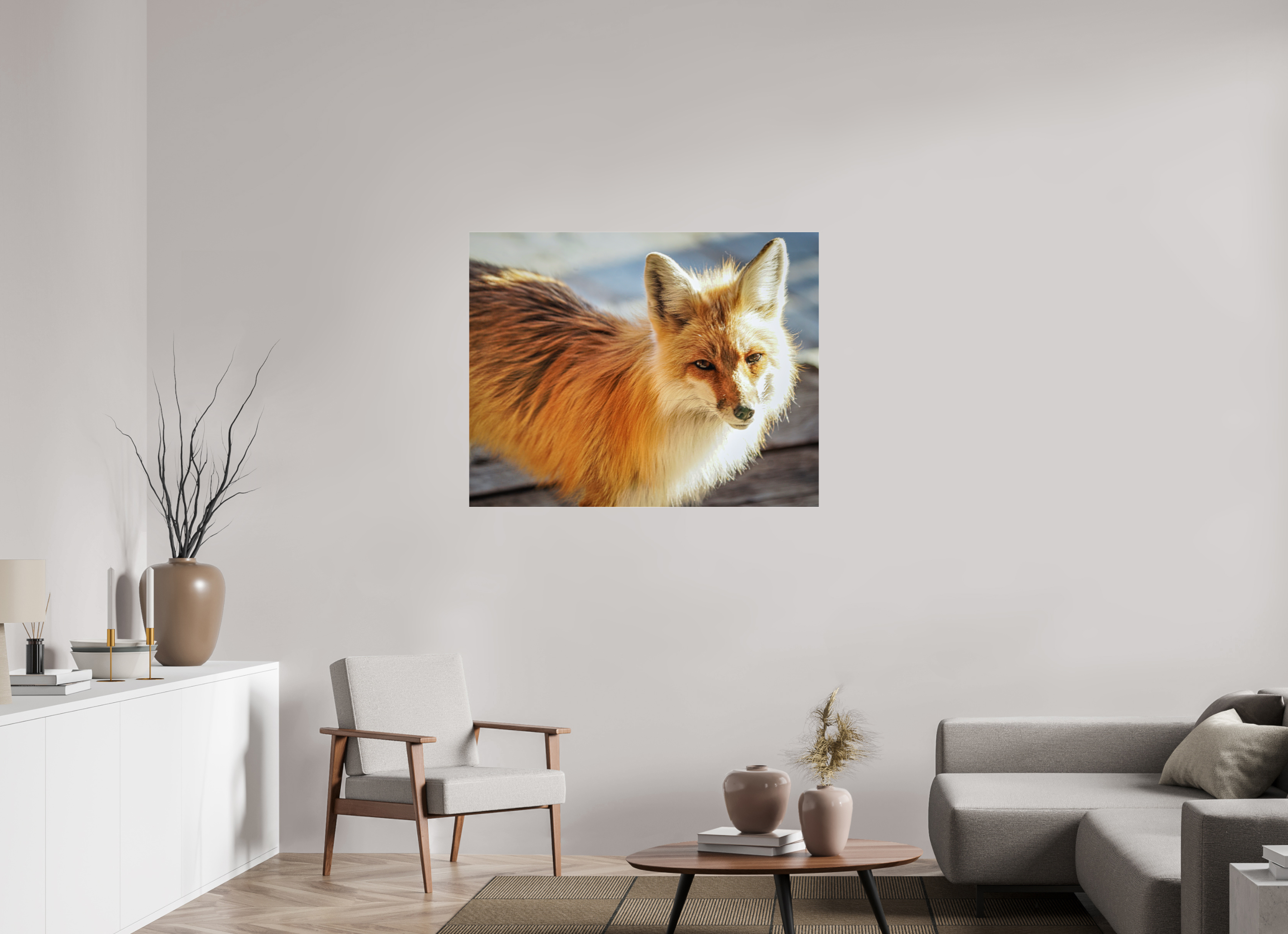 44.5 x 35″, ACRYLIC Fox